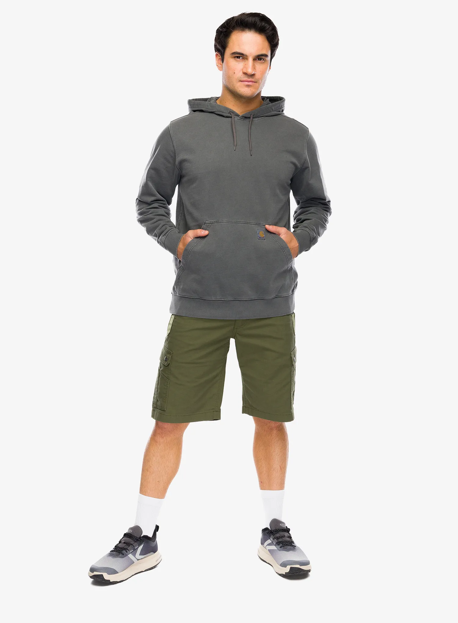 Hoodie Carhartt Durham Garment Dyed Logo Sweatshirt - shadow