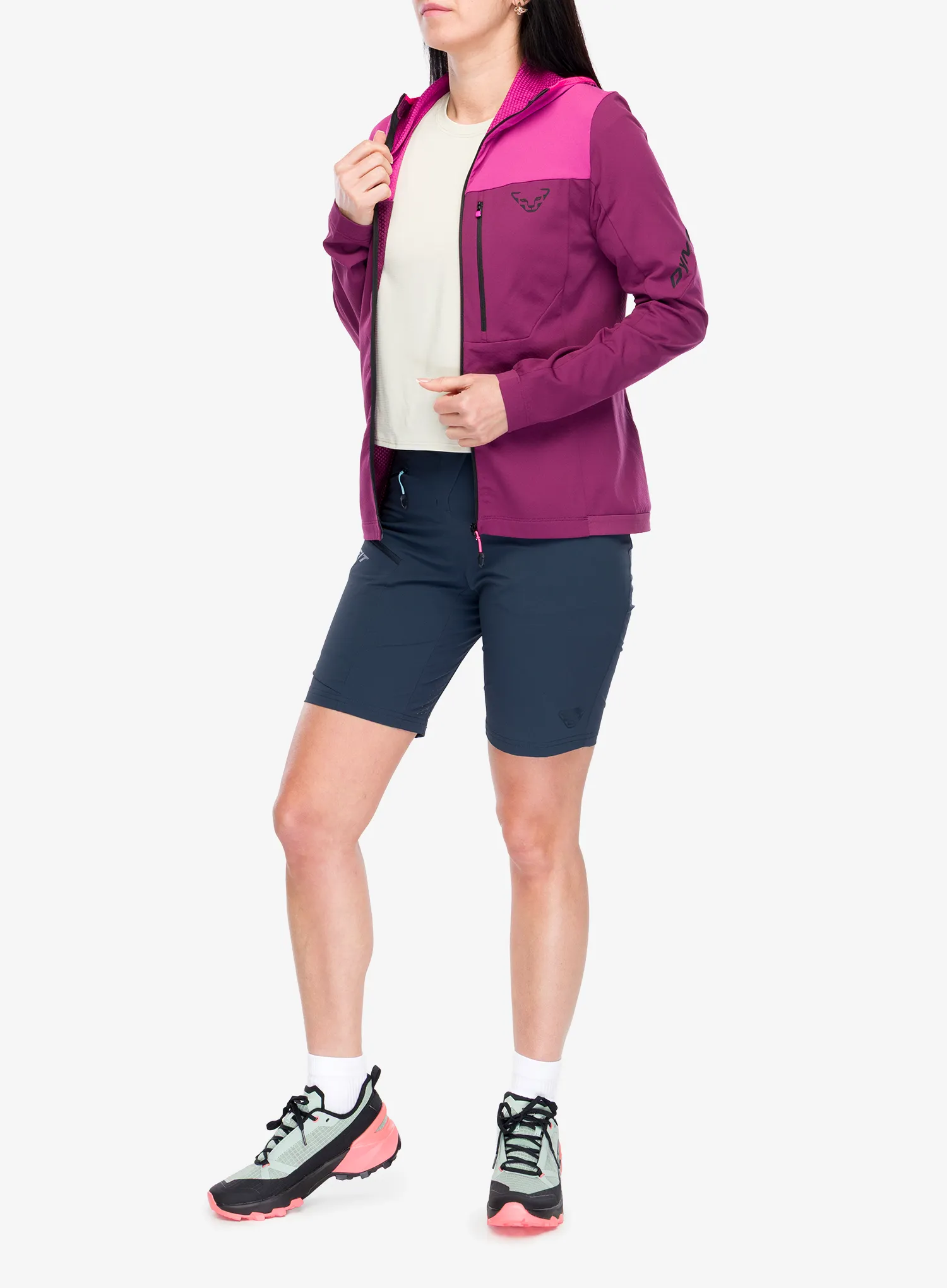 Kapuzenpullover Damen Dynafit Traverse Thermal Hooded Jacket - magenta