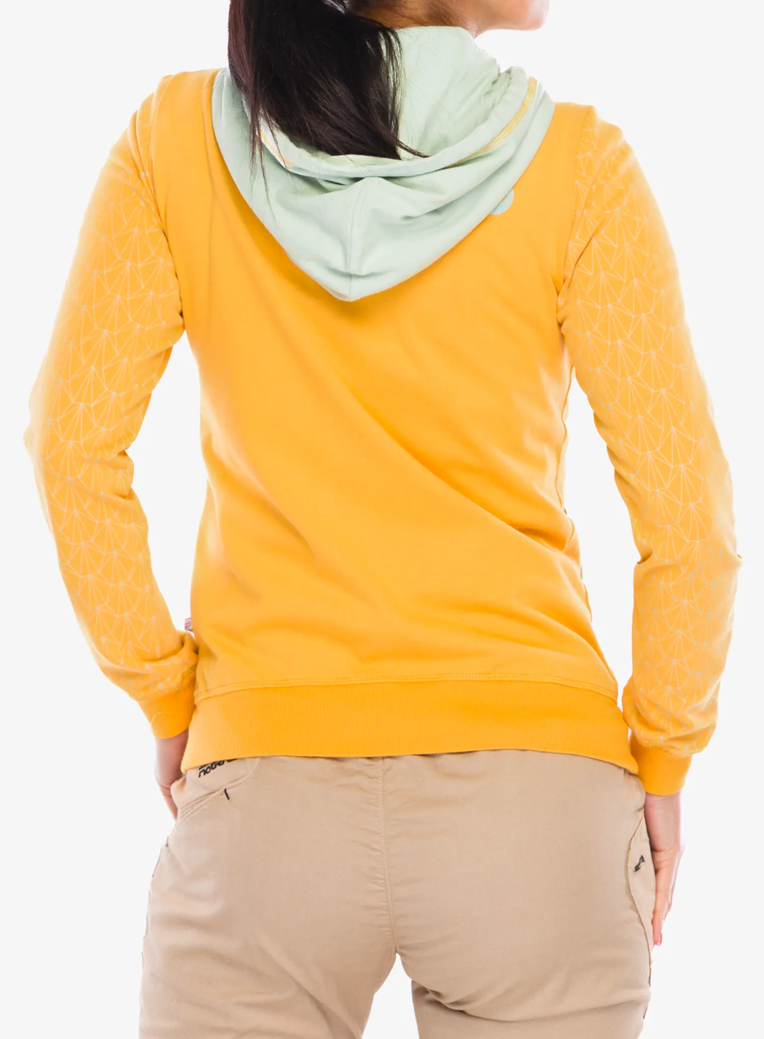 Kapuzenpullover Damen Edelrid Bege Zip Hoody  - plantain