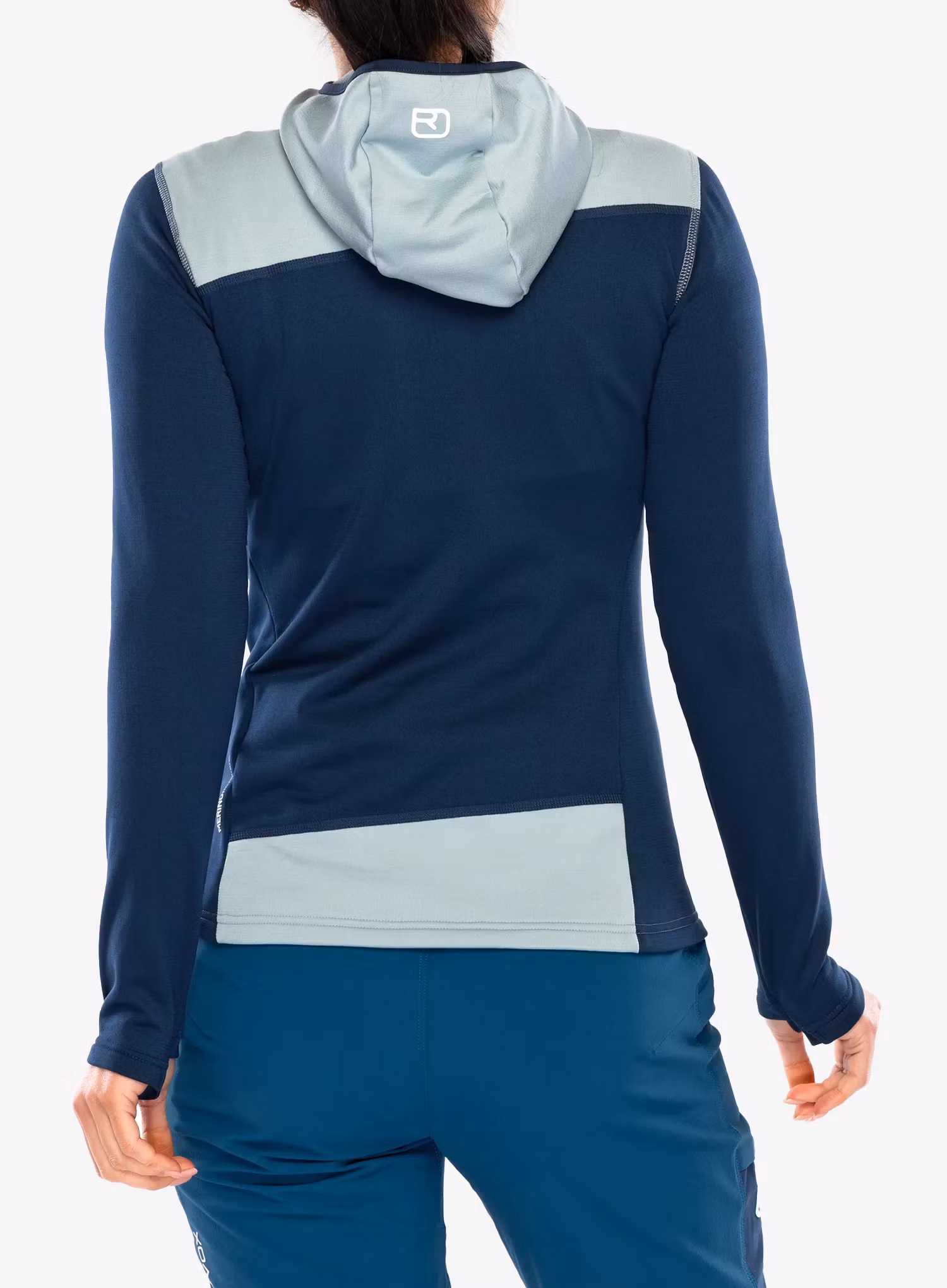Kapuzenpullover Damen Ortovox Fleece Light Hoody - deep ocean