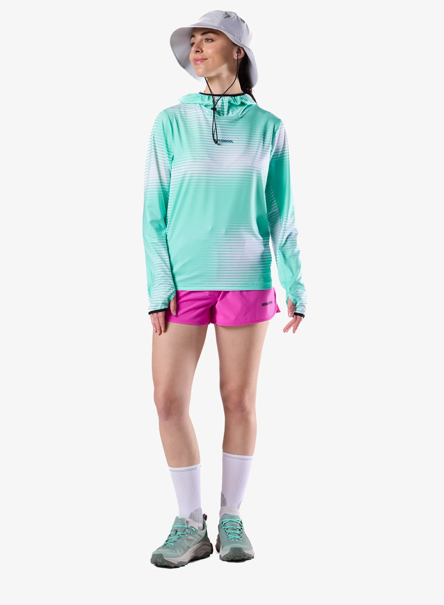 Kapuzenpullover Damen Rossignol Westweg Sun Hoodie - white line fogg