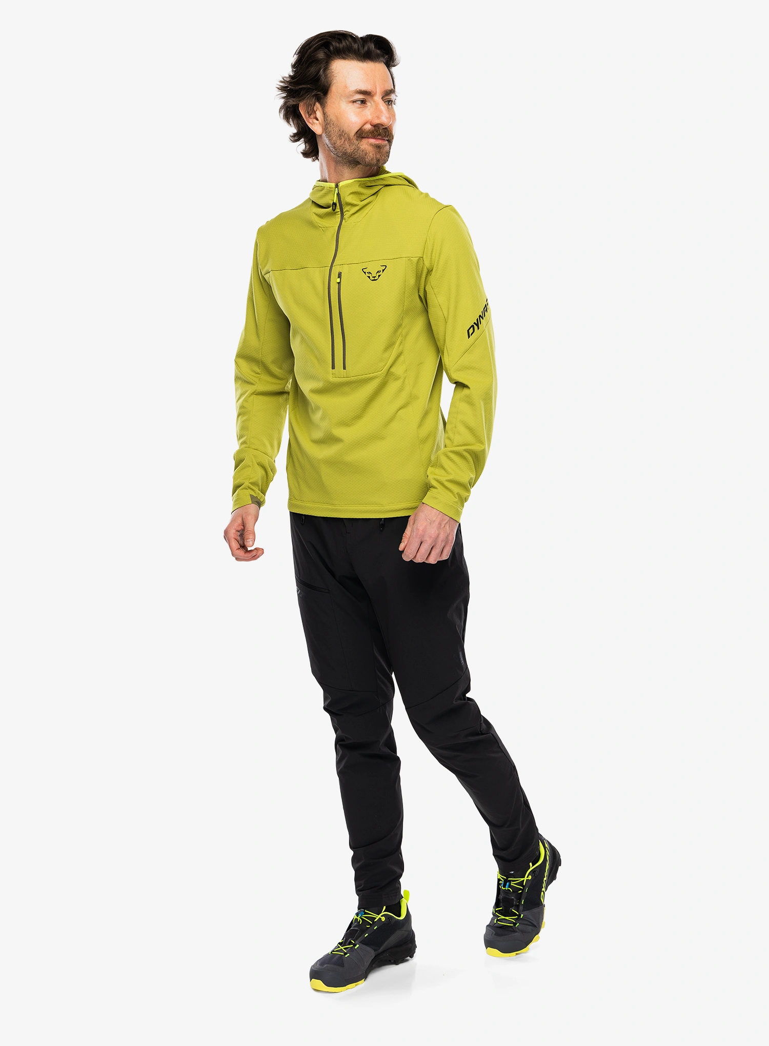 Hoodie Dynafit Traverse Thermal 1/2 Zip - golden lime