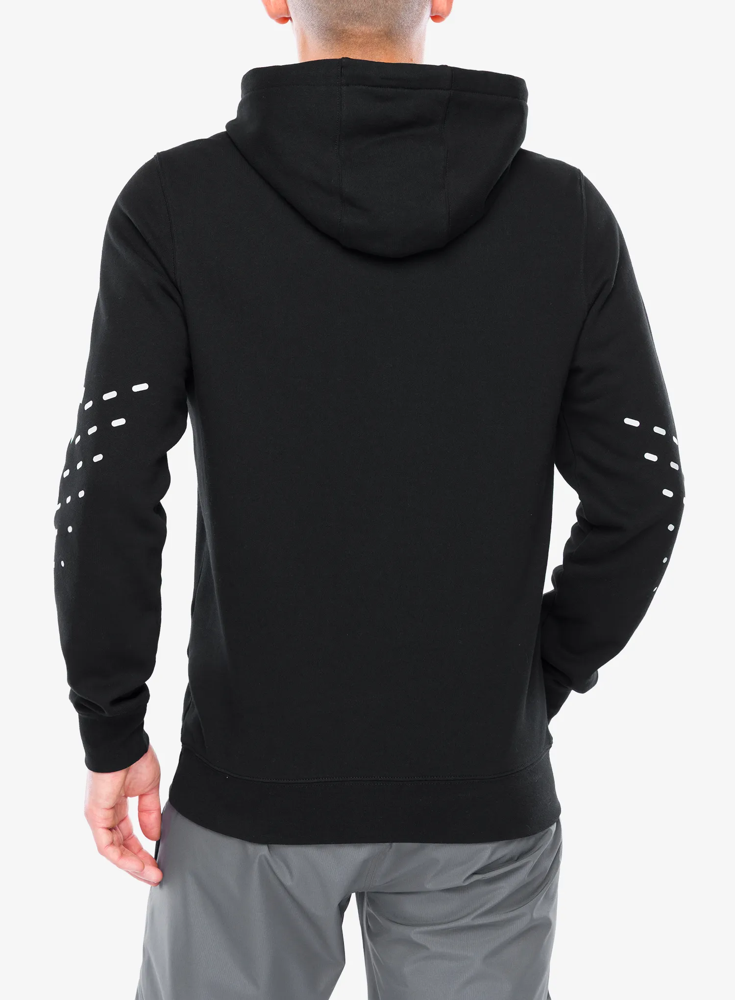 Hoodie Fox Shield Fleece Pullover Hoodie - black