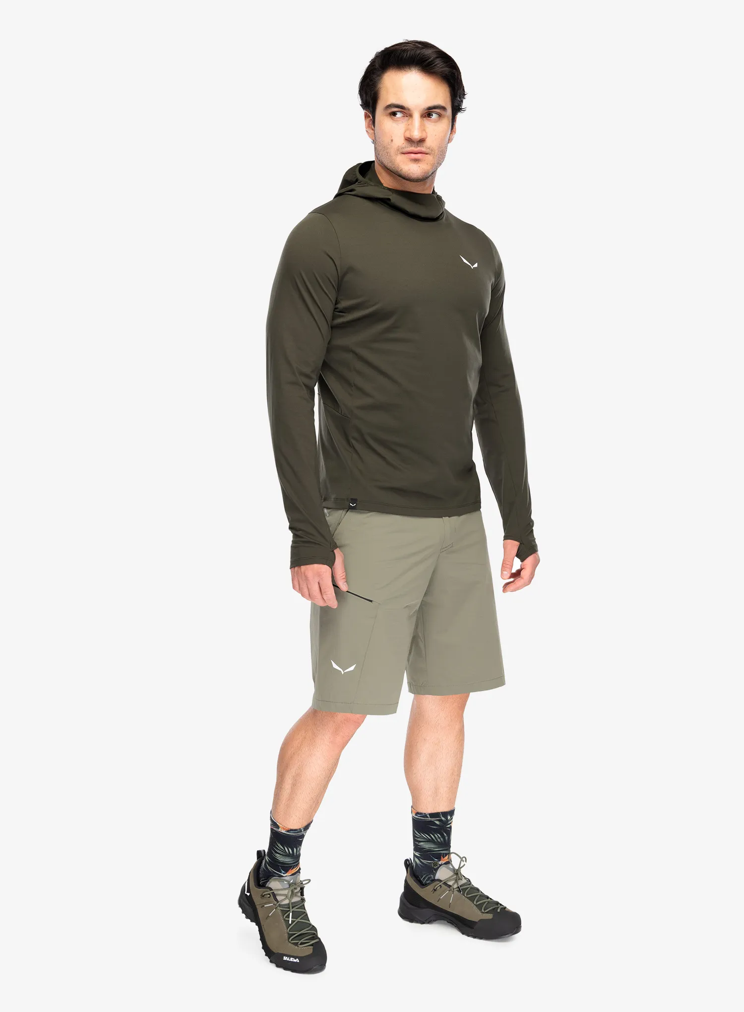 Hoodie Salewa Puez Sun Hoodie - dark olive