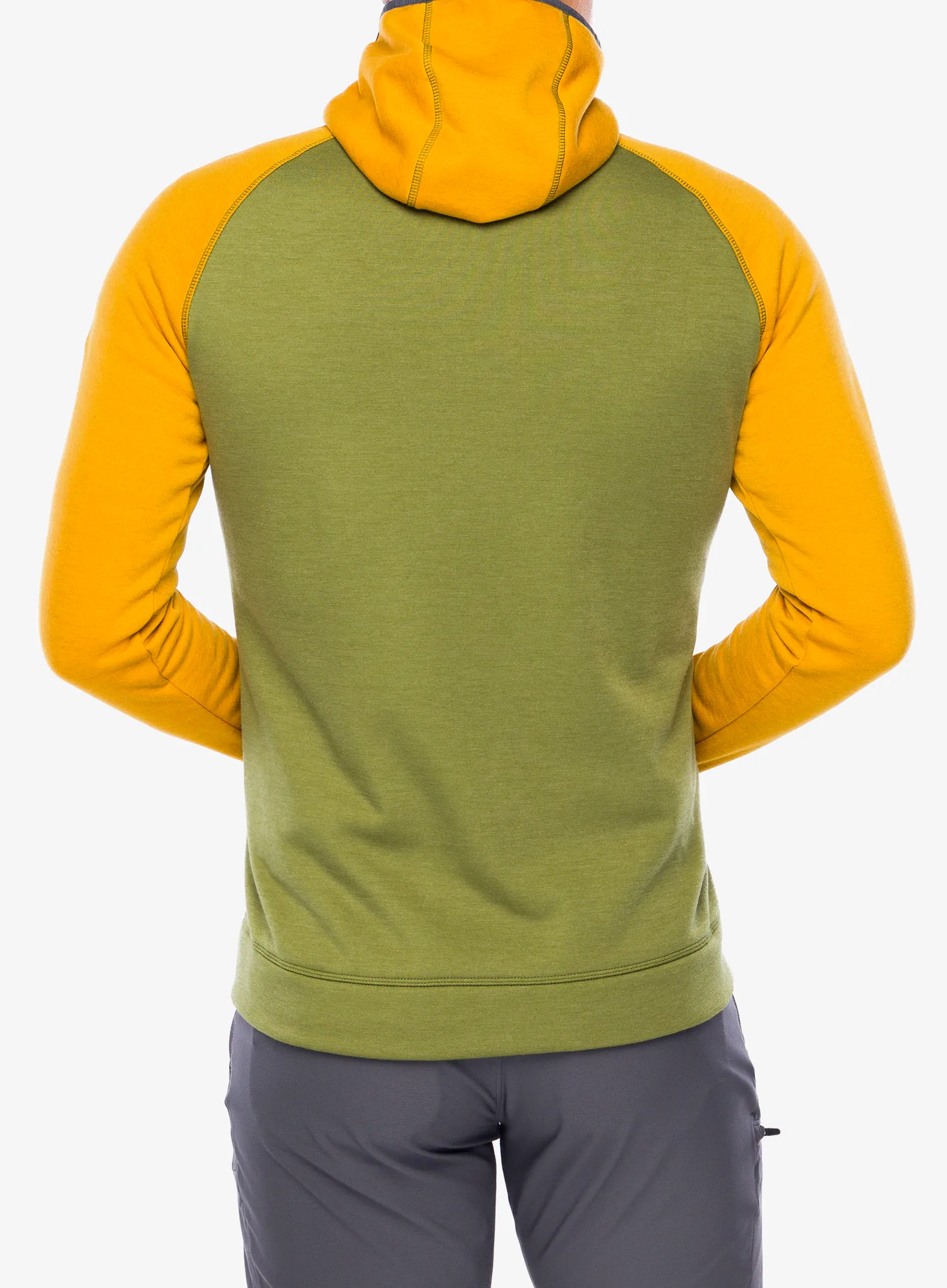 Hoodie Turbat Peak - yellow/avocado green 