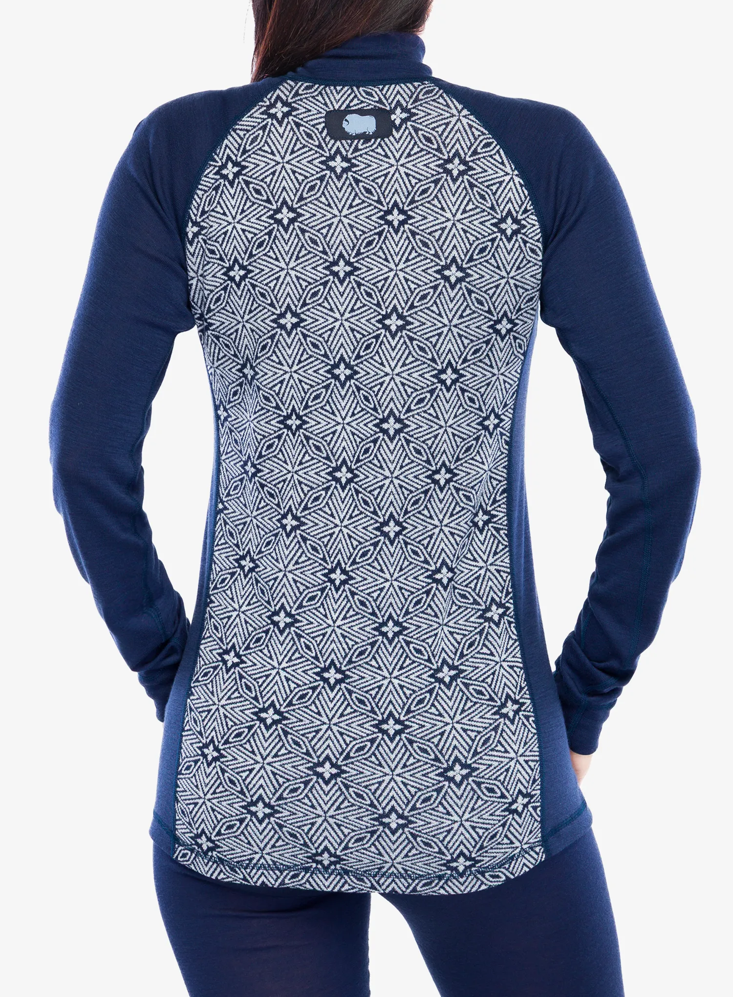 Sweatshirt mit Reißverschluss Damen Dovre 100% Merino Wool - blue