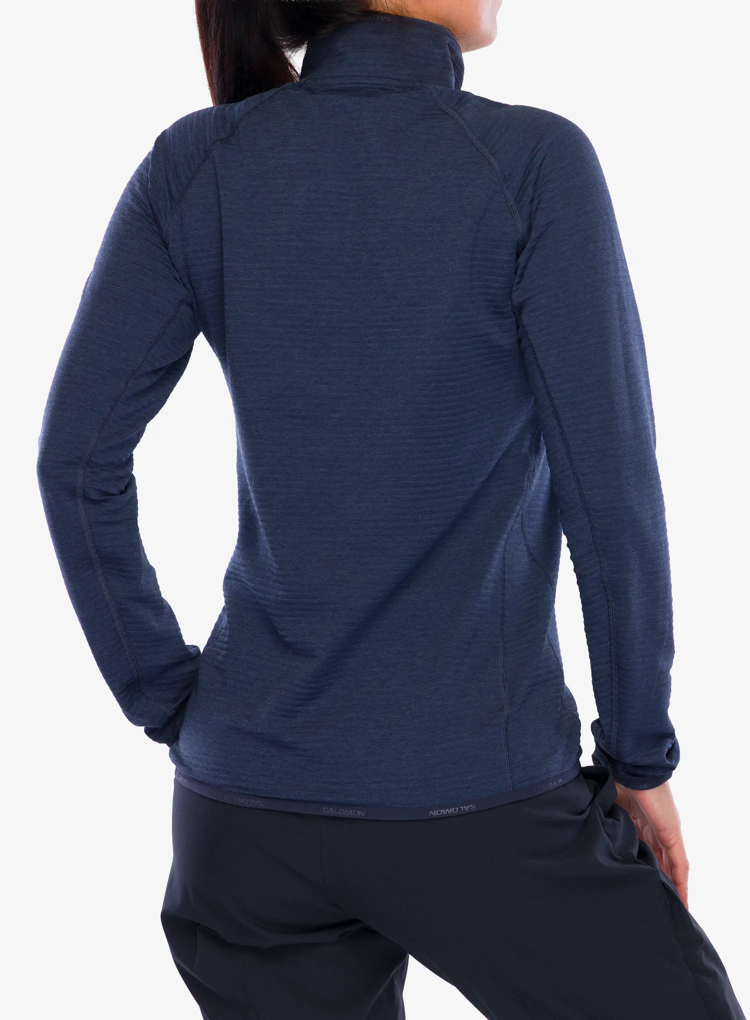 Sweatshirt mit Reißverschluss Damen Salomon Essential Lightwarm HZ - blue nights