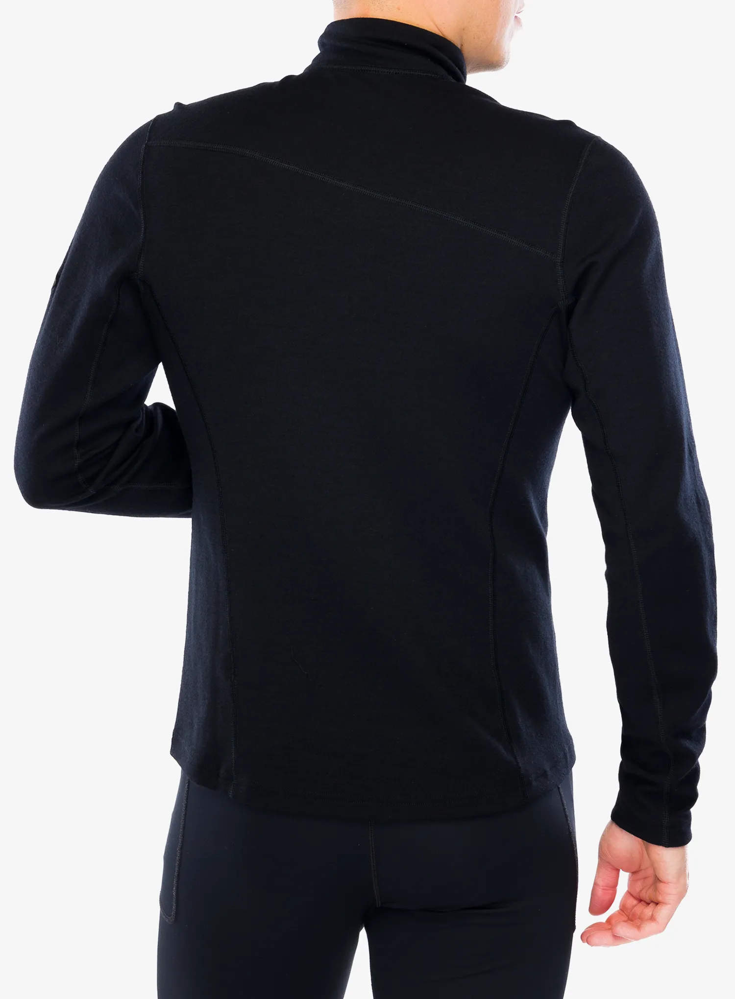 Pullover mit Reißverschluss Sensor Merino Upper Sweatshirt Halfzip - black