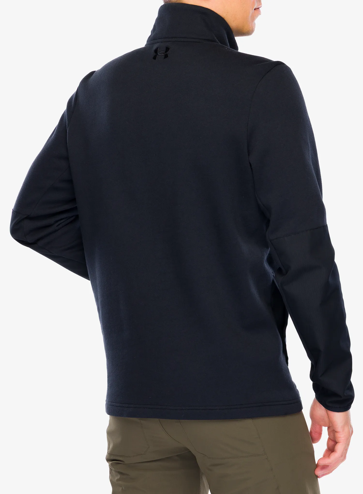 Pullover mit Reißverschluss Under Armour Tac Rival Job Fleece - black/black/black