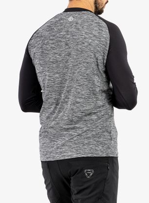Radtrikot Langarm Sensor Cycle Jersey L/S Charger - grey/black