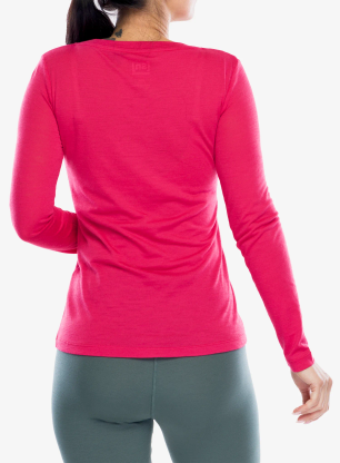 Longsleeve Damen Super.natural Fourski Ls - pinky pink/fresh white
