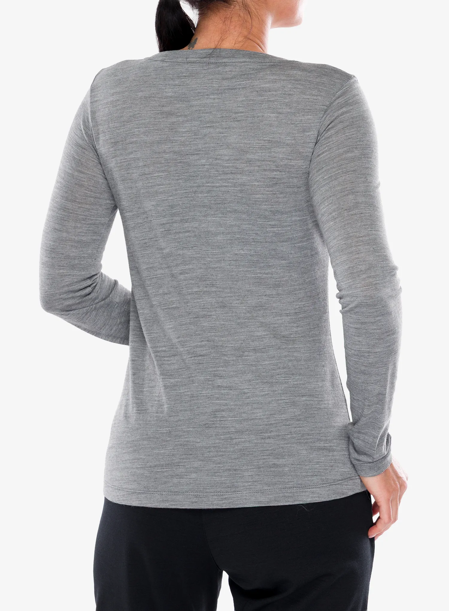Longsleeve Damen Super.natural Gondola Ls - cash.grey mel/various
