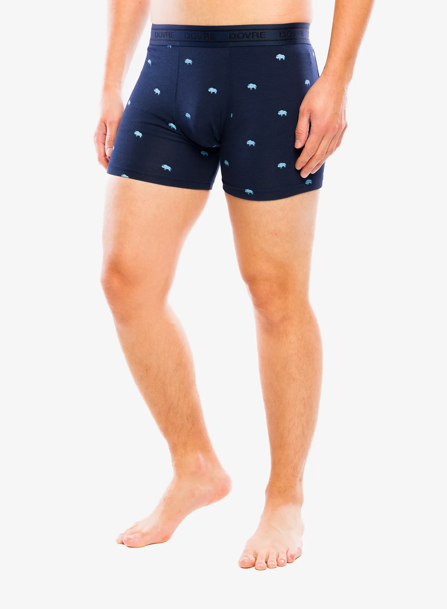 Boxershorts Dovre Tights 3-Pack Bamboo - blue/print