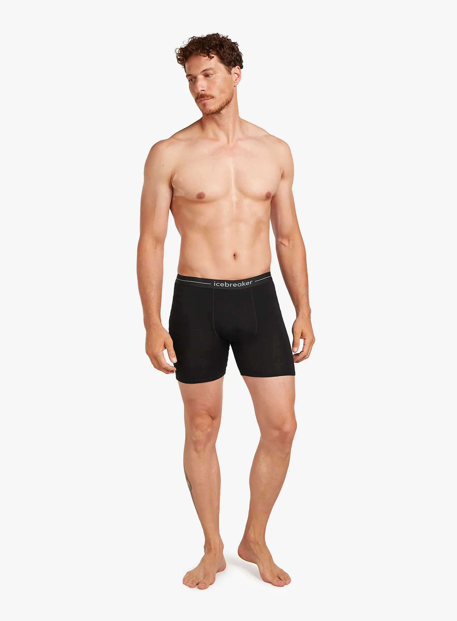 Boxershorts Icebreaker Anatomica Long Boxers - black