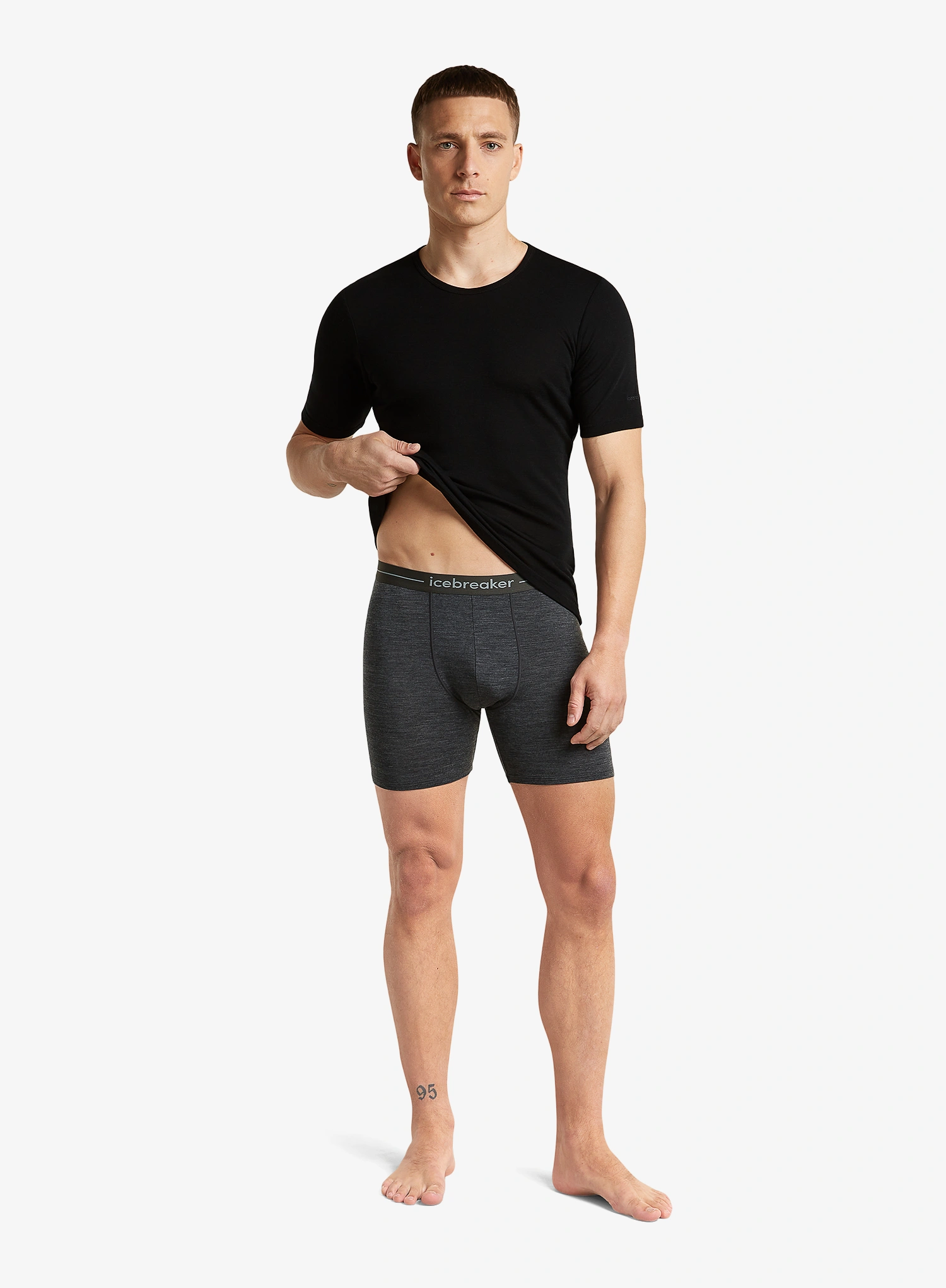 Boxershorts Icebreaker Anatomica Long Boxers - jet hthr