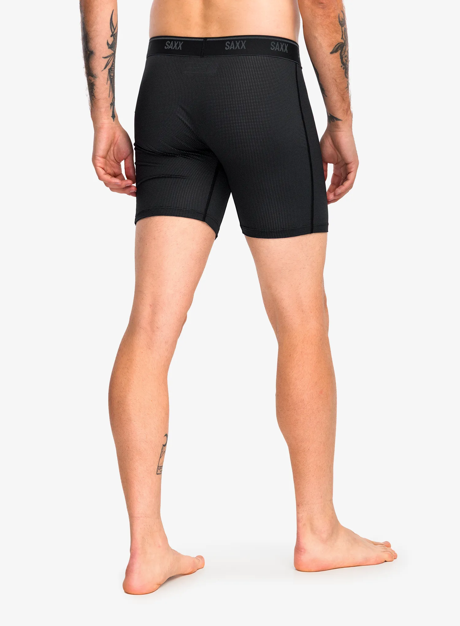 Boxershorts Saxx Quest Quick-Dry Mesh Boxer Brief Fly - black