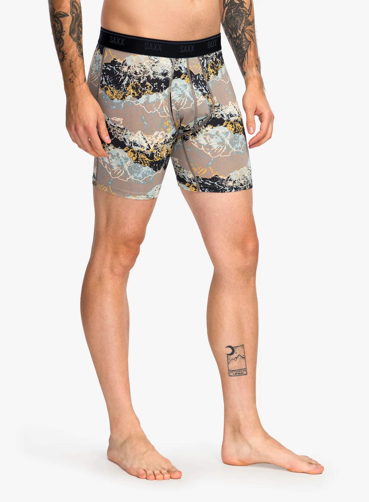 Boxershorts Saxx Quest Quick-Dry Mesh Boxer Brief Fly - summits/cinder