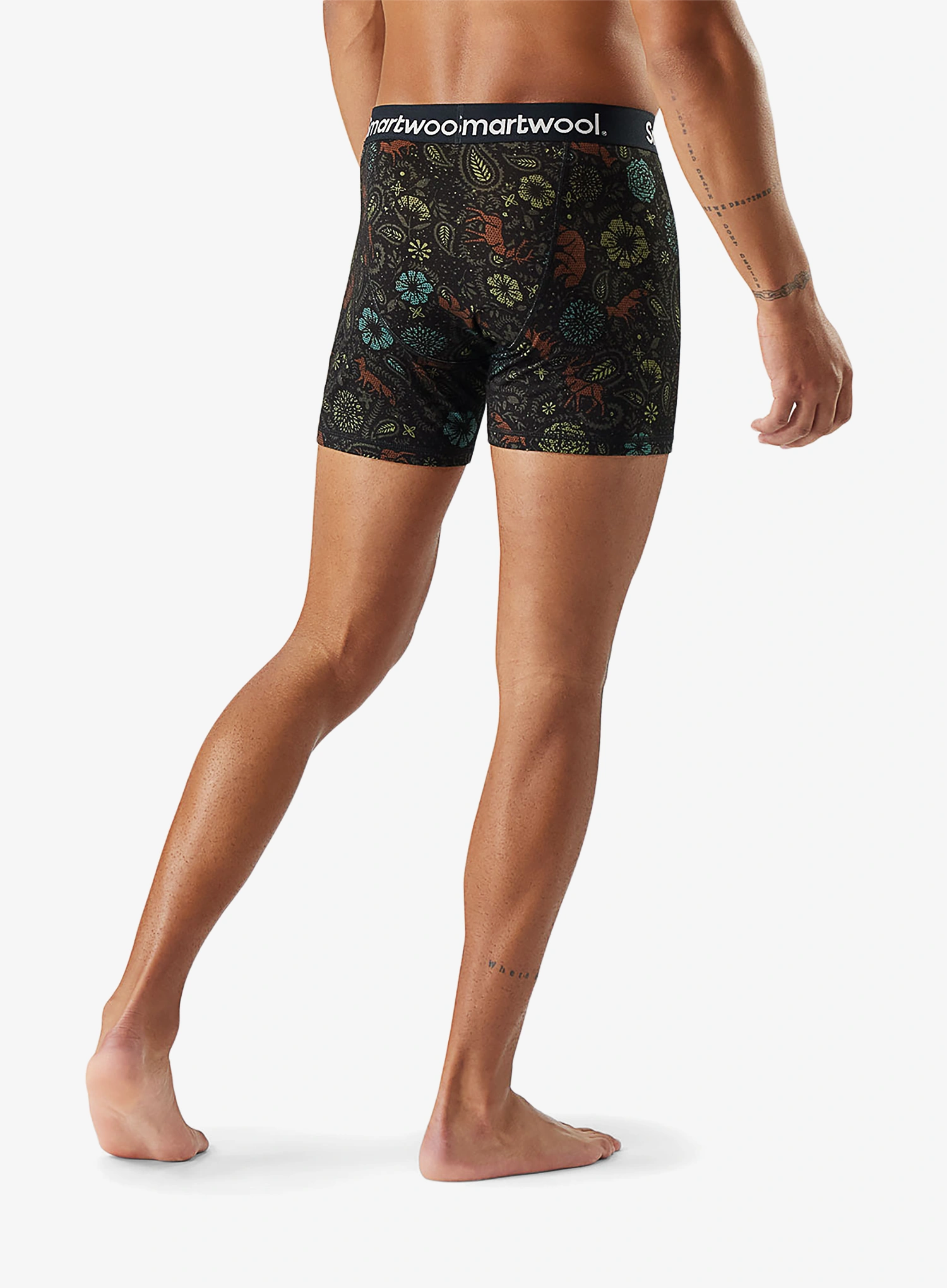 Boxershorts Smartwool Merino Print Boxer Brief Boxed - black paisley