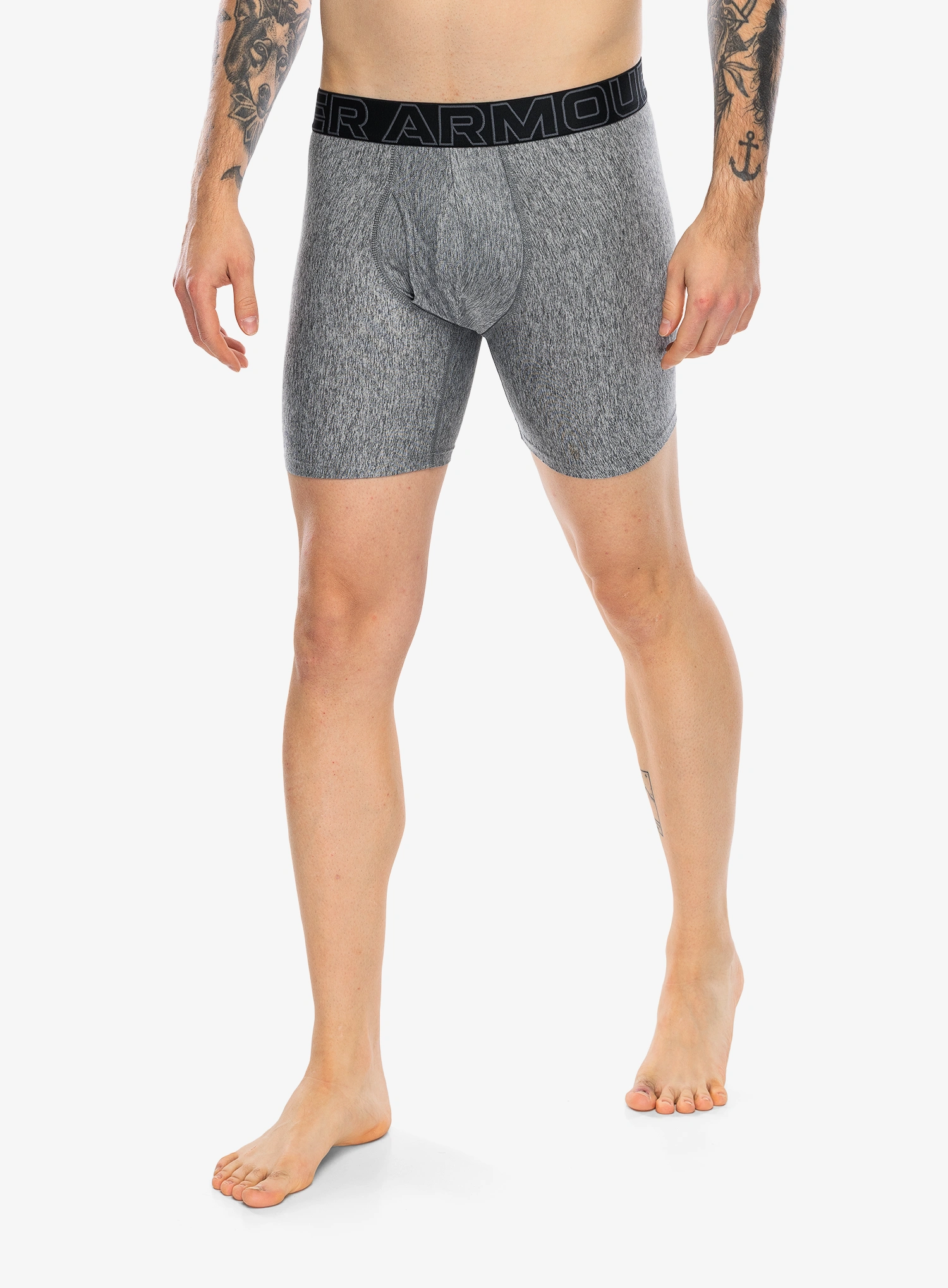Boxershorts Under Armour Performance Tech Print 6in 3PK - black/black/castlerock htr