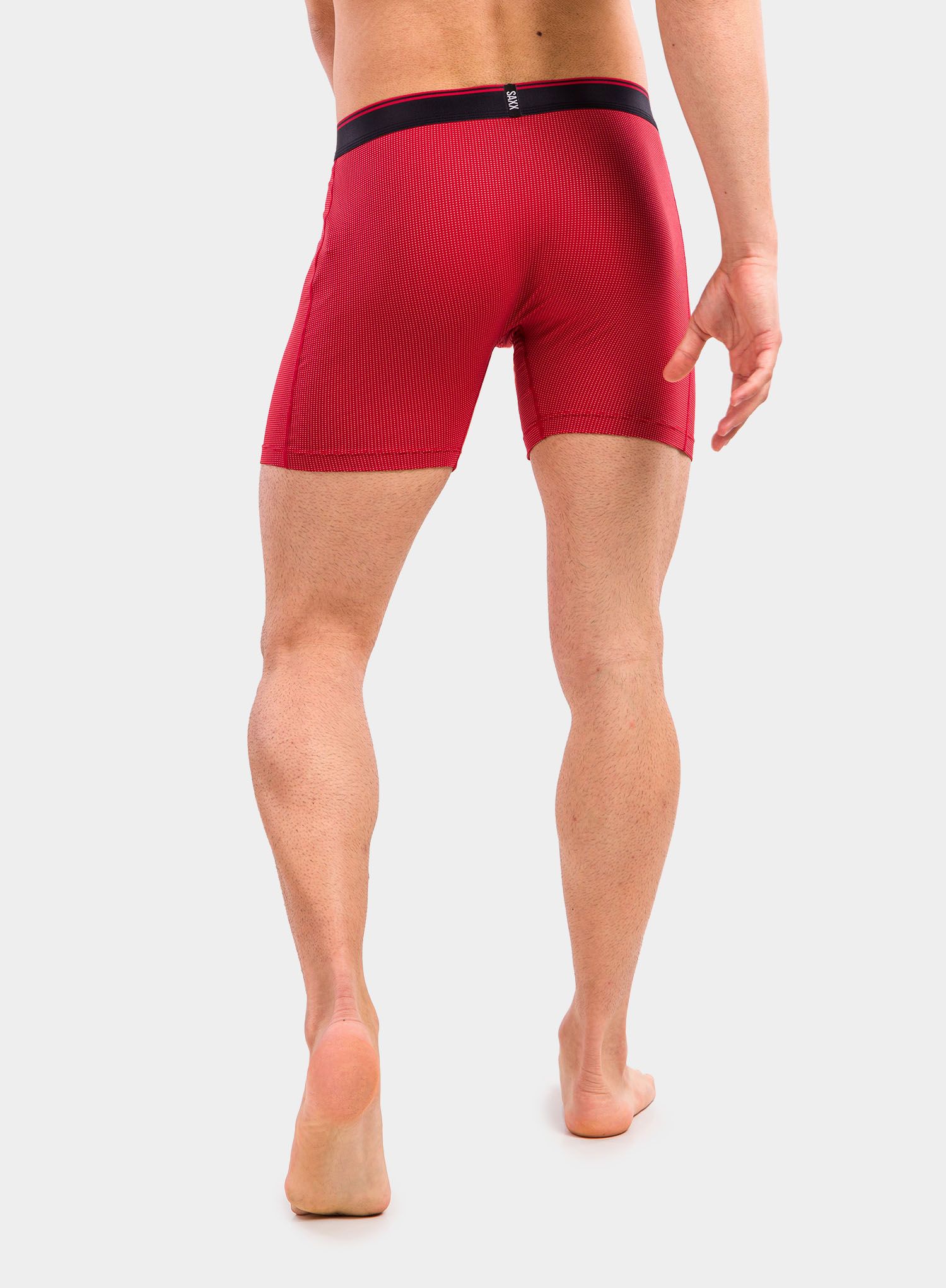 Boxershorts Herren SAXX Quest Boxer Brief Fly - red