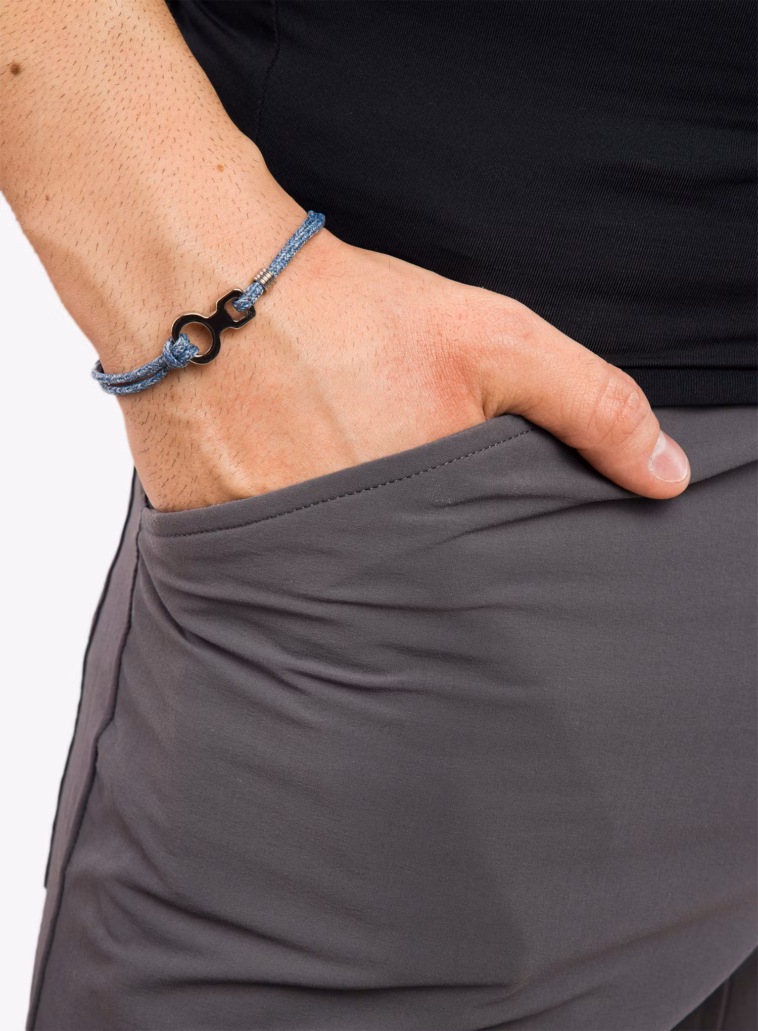 Armband 8B+ Wristband Kalydna - blue melange/silver