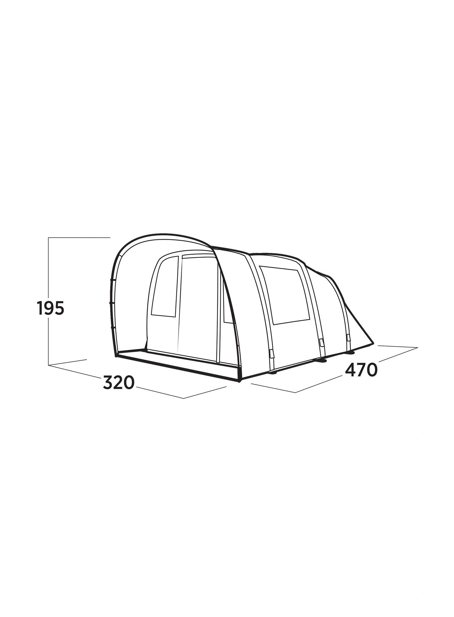 5-Personen-Zelt Easy Camp Brimnes 5 Air