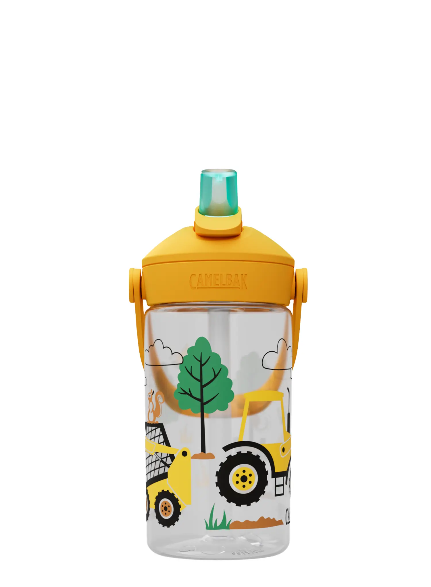 Trinkflasche Kinder CamelBak Thrive Flip Straw Kids 400ml - tractors and trees