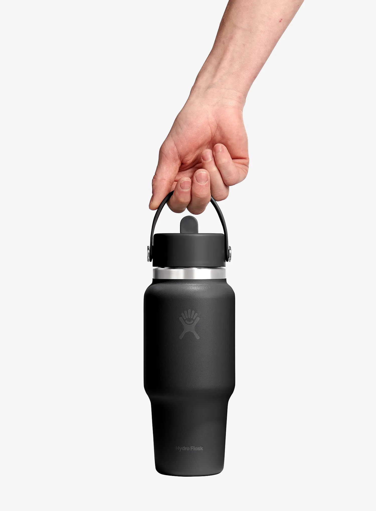 Thermo-Trinkflasche Hydro Flask 24 Oz Wide Flex Straw Travel Bottle (710 ml) - black
