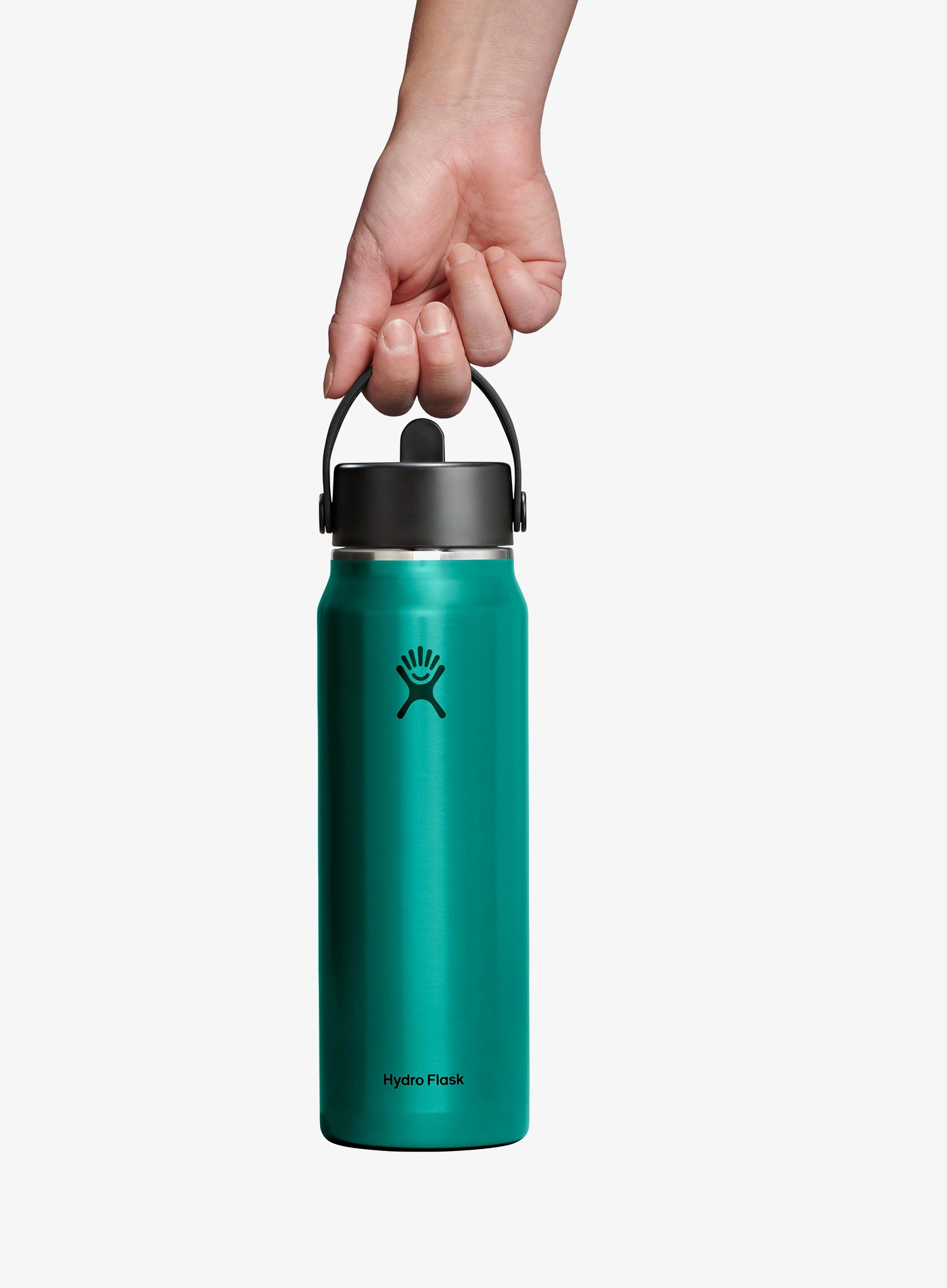 Thermo-Trinkflasche Hydro Flask 32 Oz Lightweight Wide Flex Straw Cap (946 ml) - emerald green