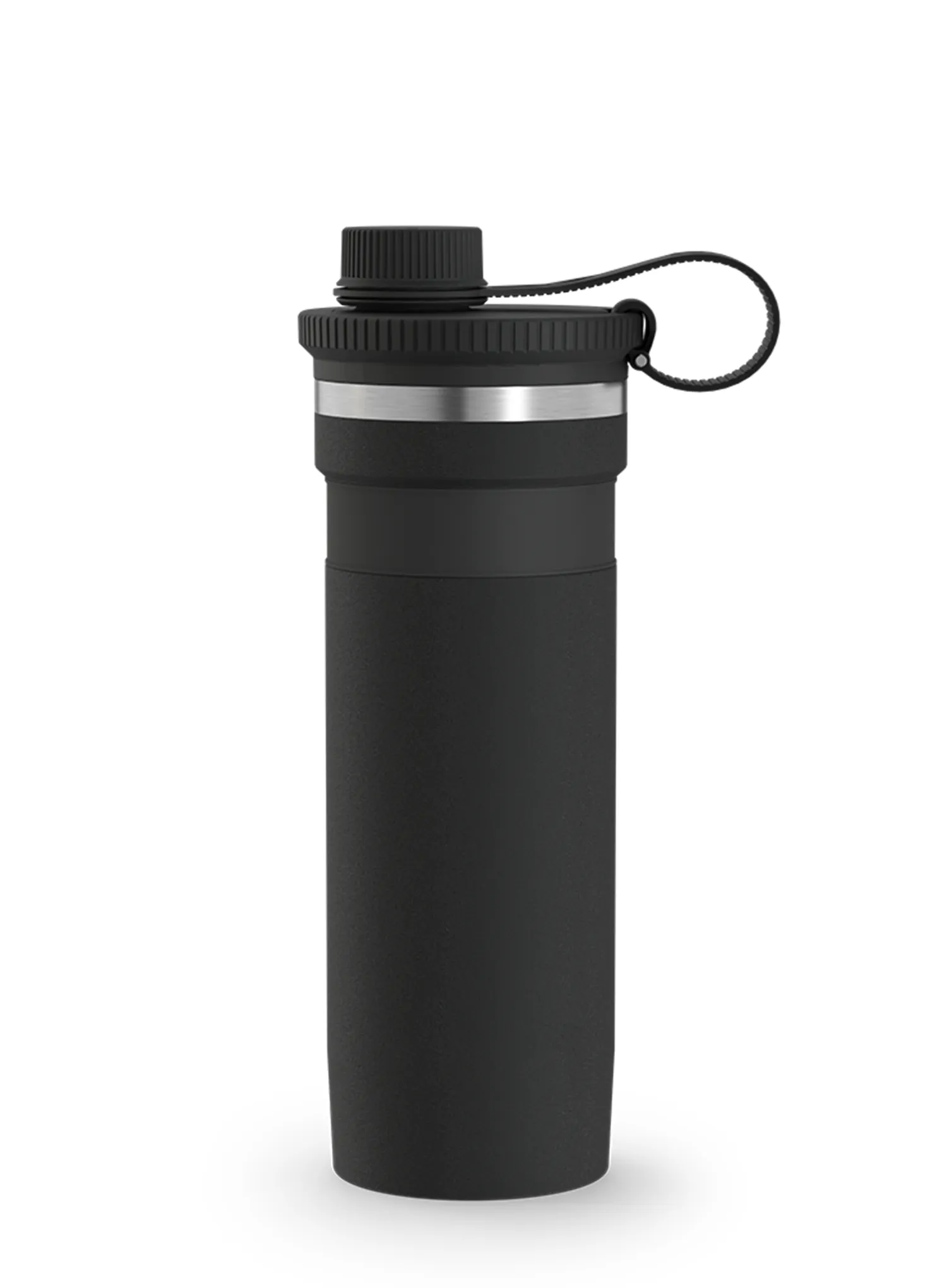 Thermo-Trinkflasche Primus Mika Wide Insulated Bottle 0.5 L Drink Cap - cliffside ash