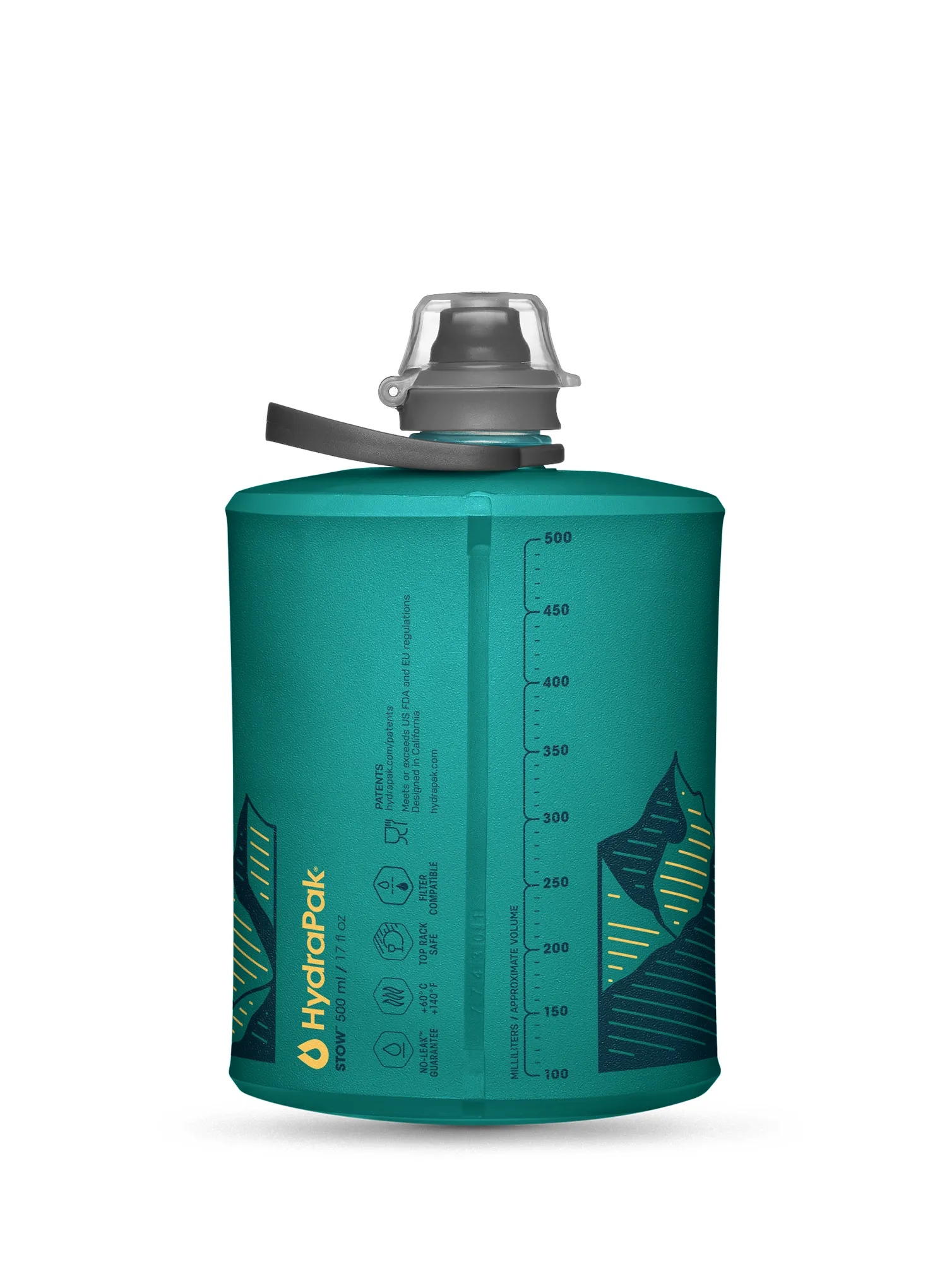 Trinkflasche HydraPak Stow 500 ml - glacier blue