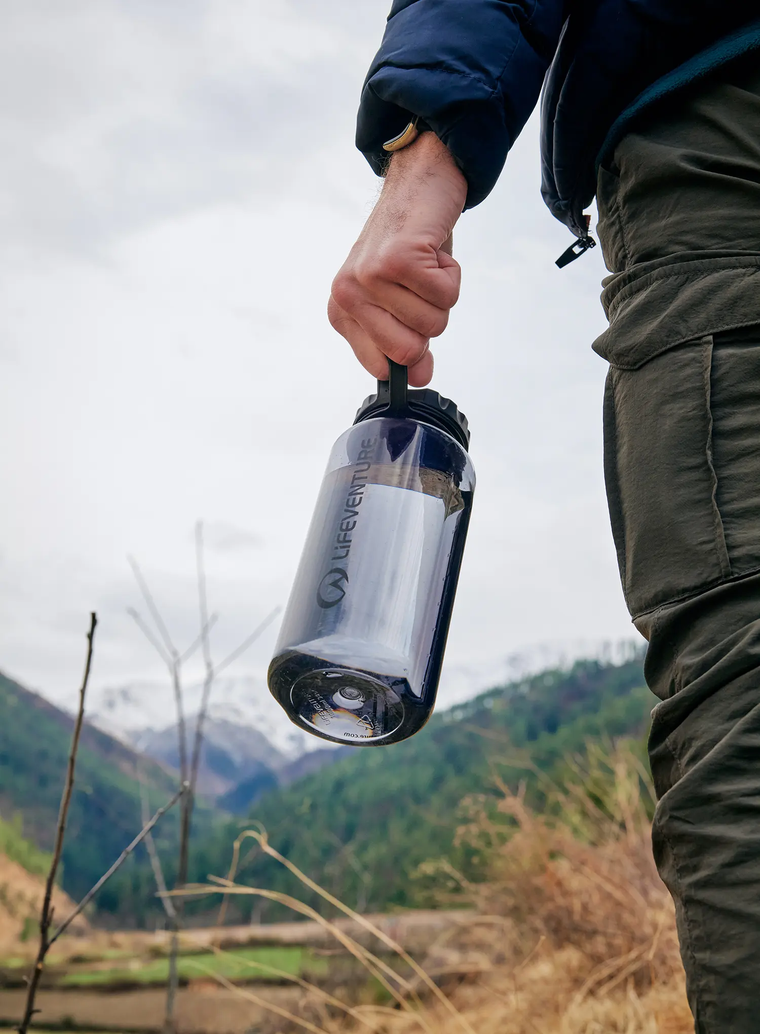 Trinkflasche Lifeventure Tritan Flask 1000ml - graphite