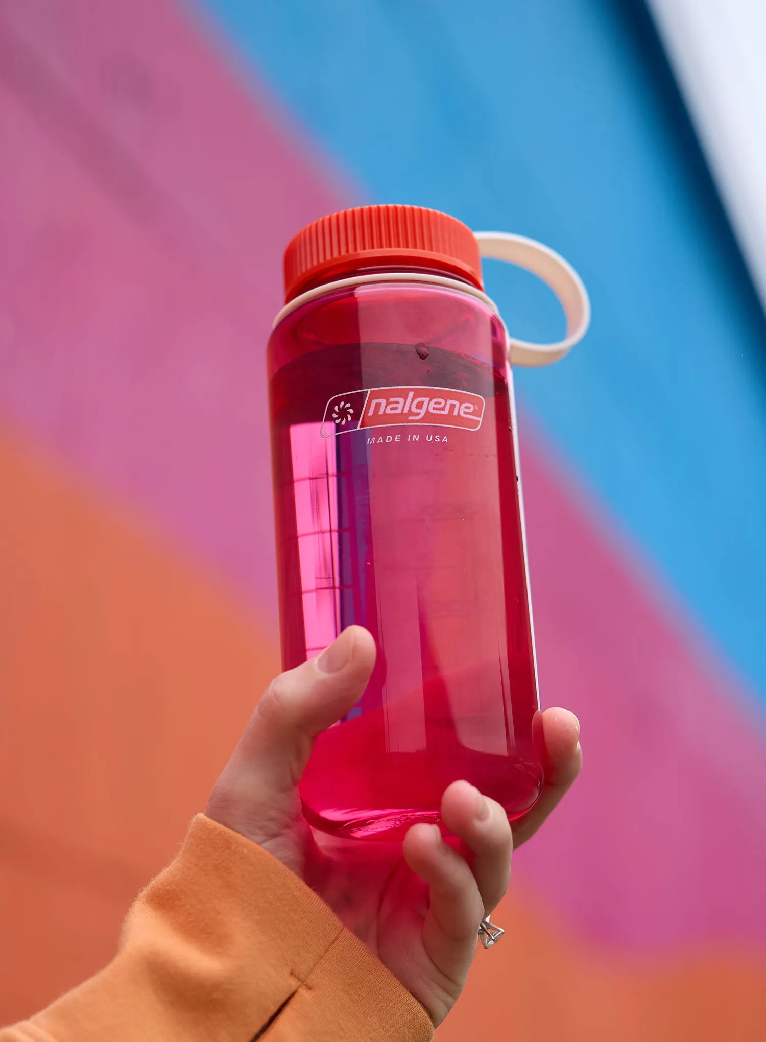 Trinkflasche Nalgene 16 oz Wide Mouth Thrill and Motion (473 ml) - fuchsia purple with flame