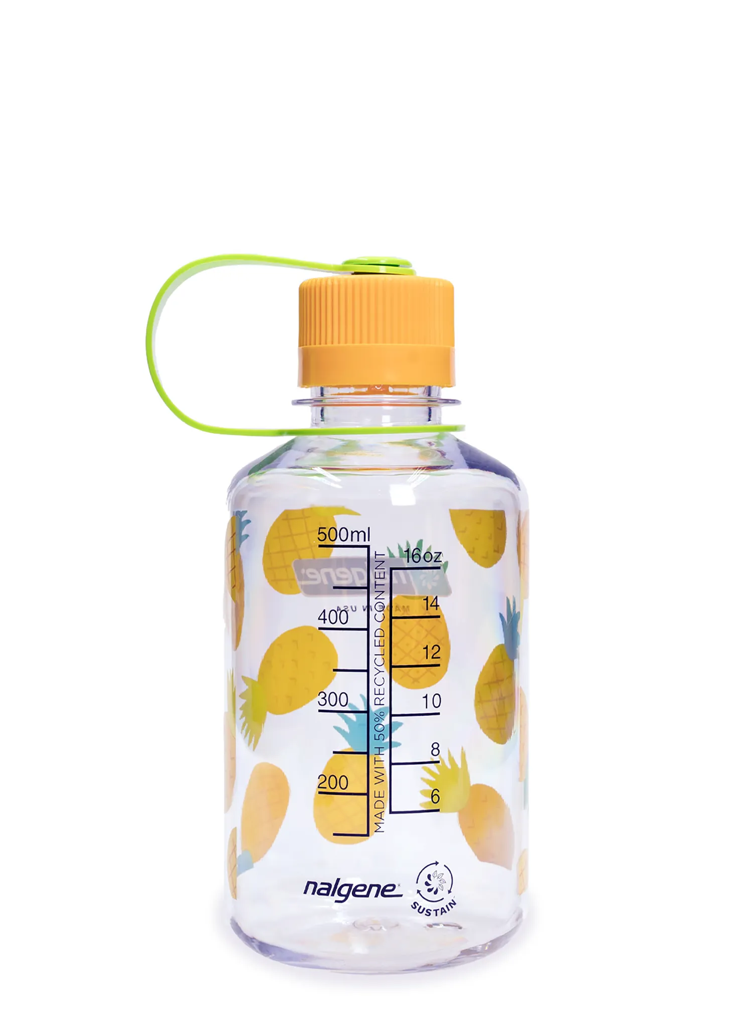 Trinkflasche Nalgene Sustain Narrow Mouth Fruit Print 16 oz (473 ml) - pineapples