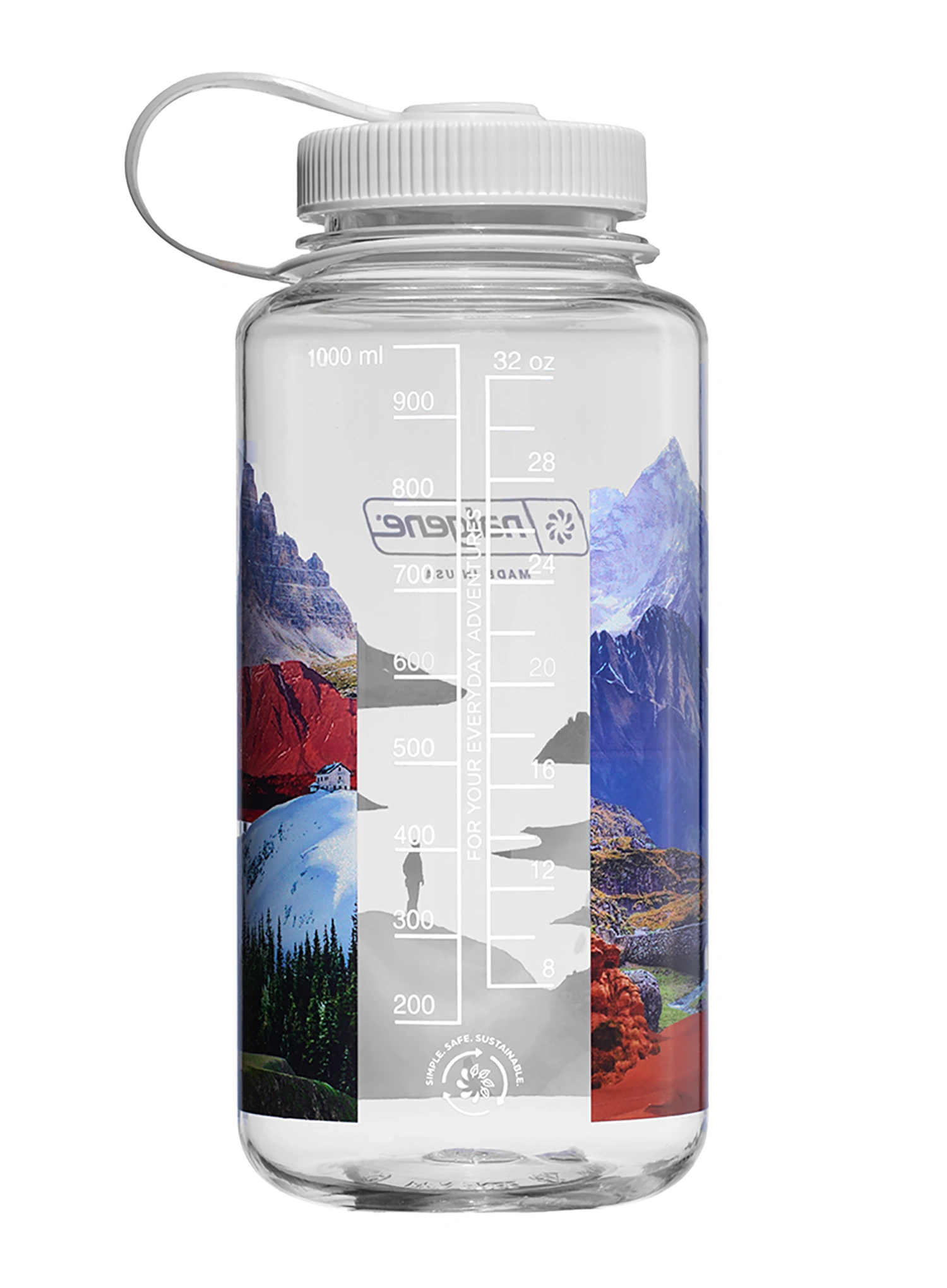 Trinkflasche Nalgene Sustain Wide Mouth 32 oz (946 ml) - mixed landscapes