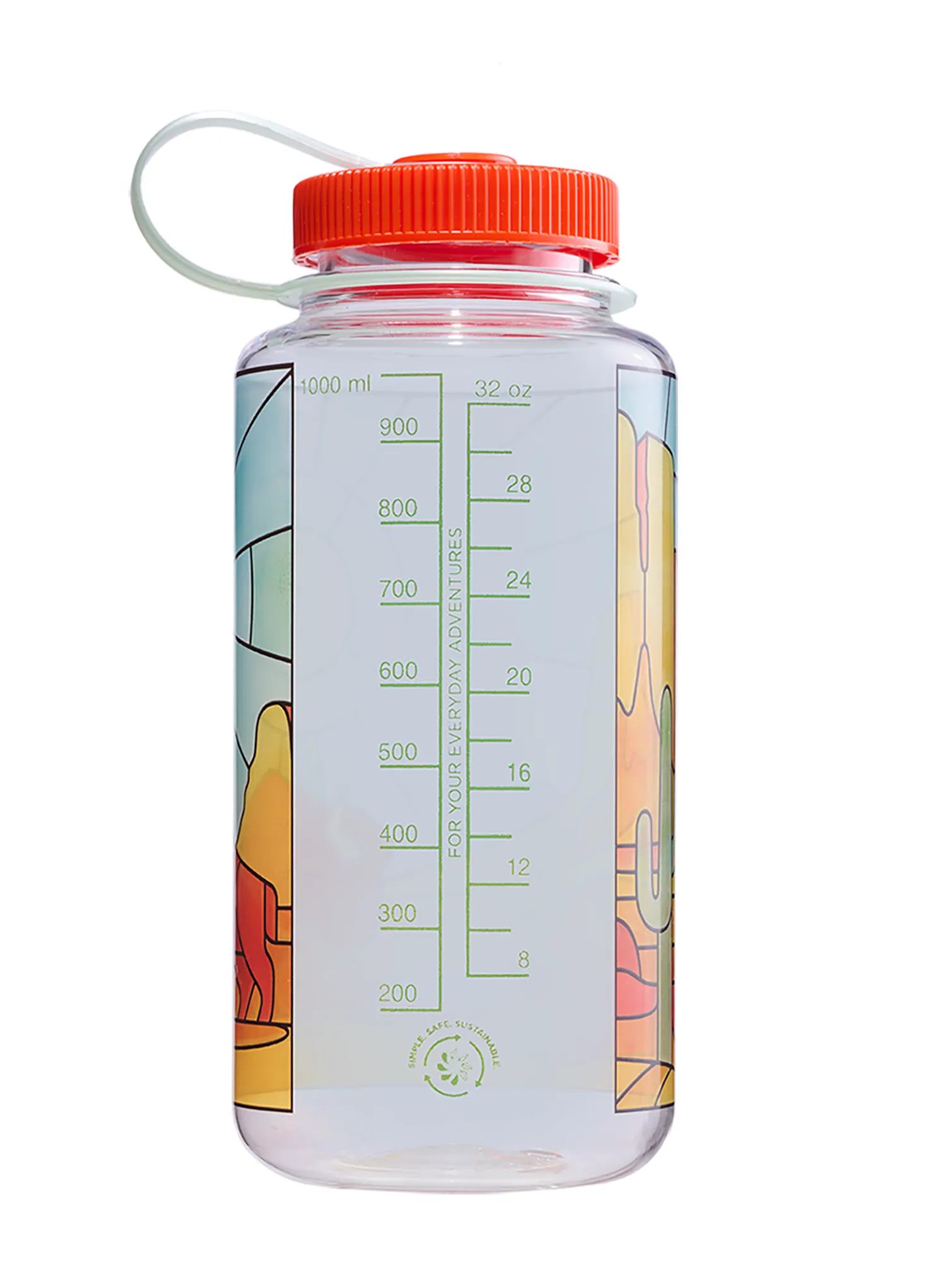Trinkflasche Nalgene Wide Mouth 32 oz (946 ml) - clear stained glass desert