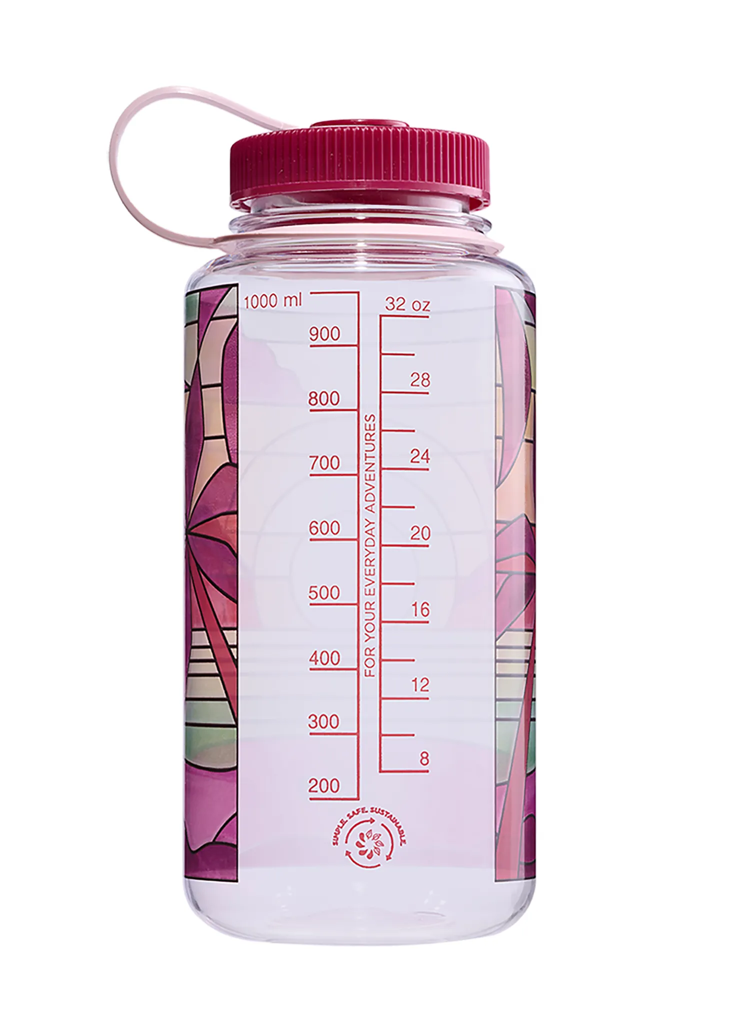 Trinkflasche Nalgene Wide Mouth 32 oz (946 ml) - clear stained glass sunset