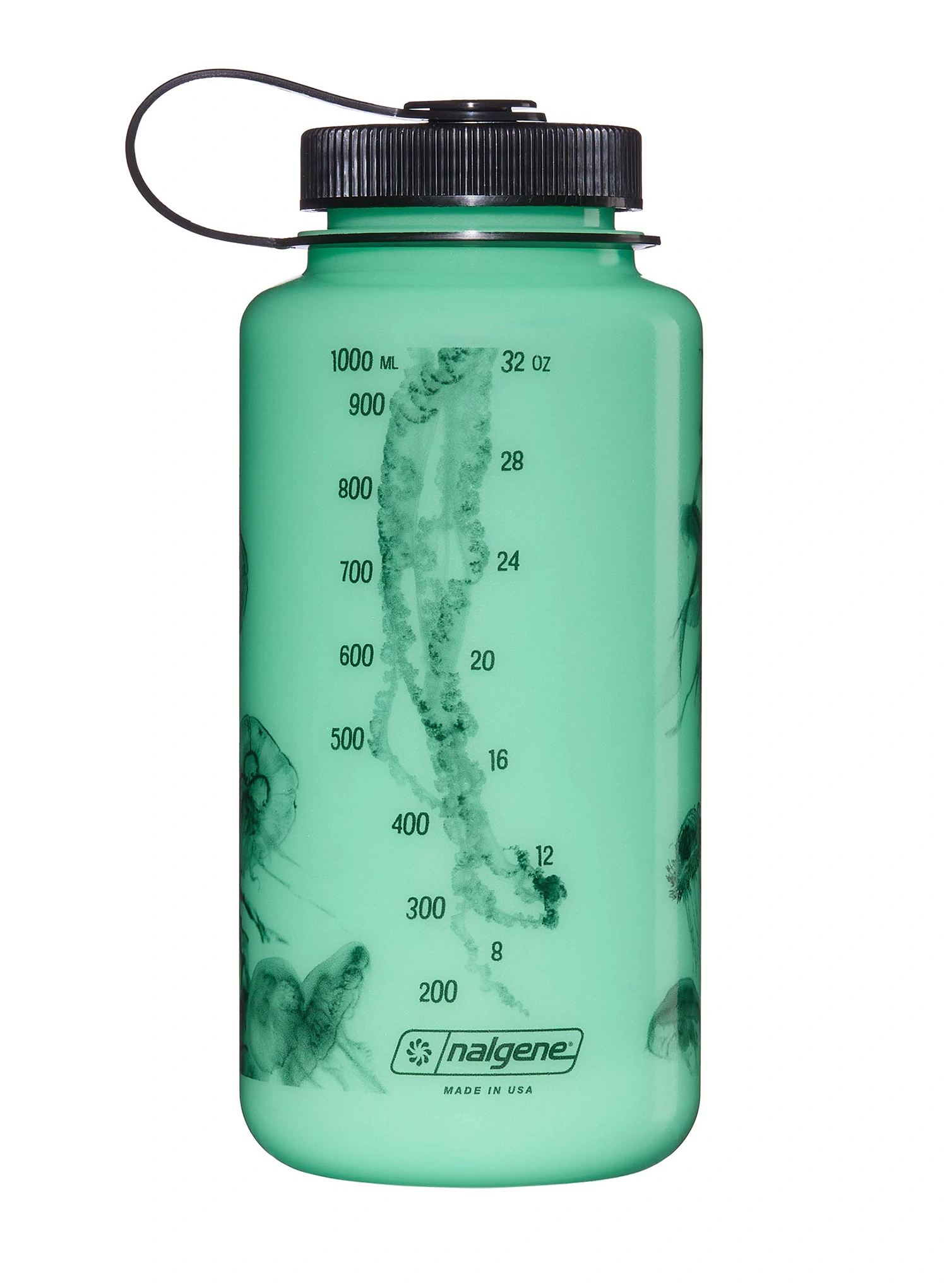 Trinkflasche Nalgene Wide Mouth 32 oz (946 ml) - w/black jellyfish