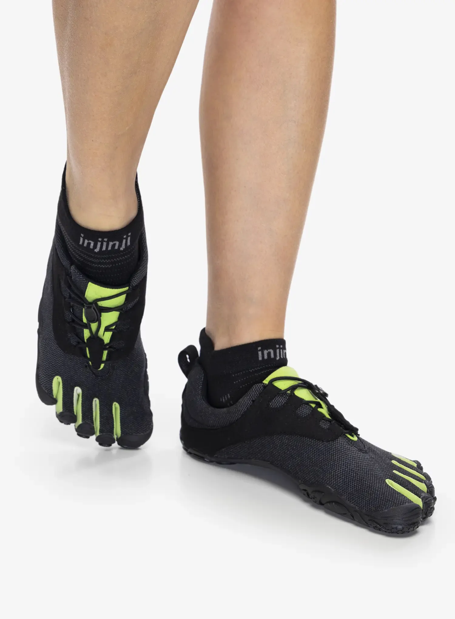 Laufschuhe Damen Vibram Fivefingers V-Run Retro - black/green/black