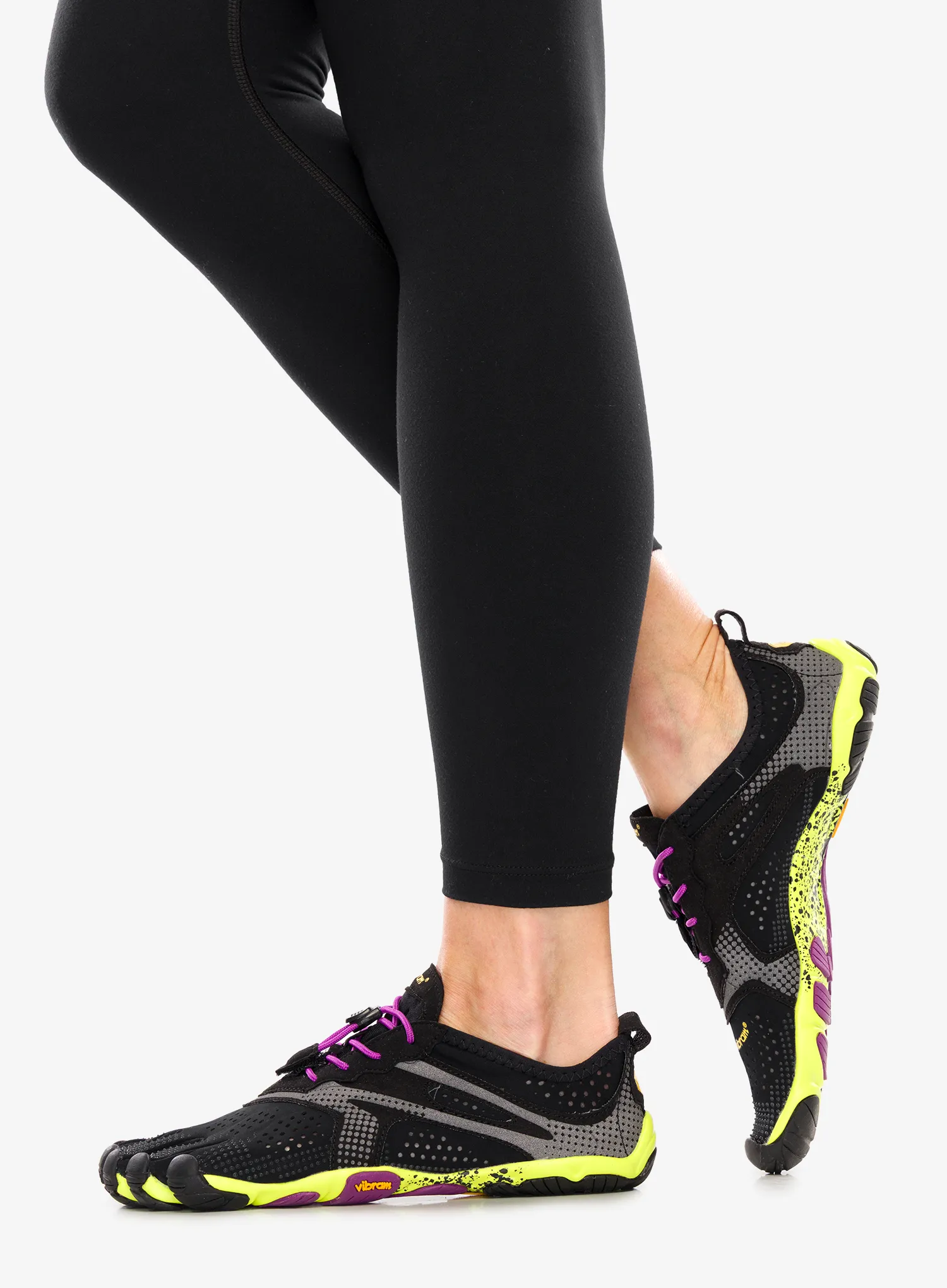 Laufschuhe Damen Vibram Fivefingers V-Run SS2021 - black/yellow/purple