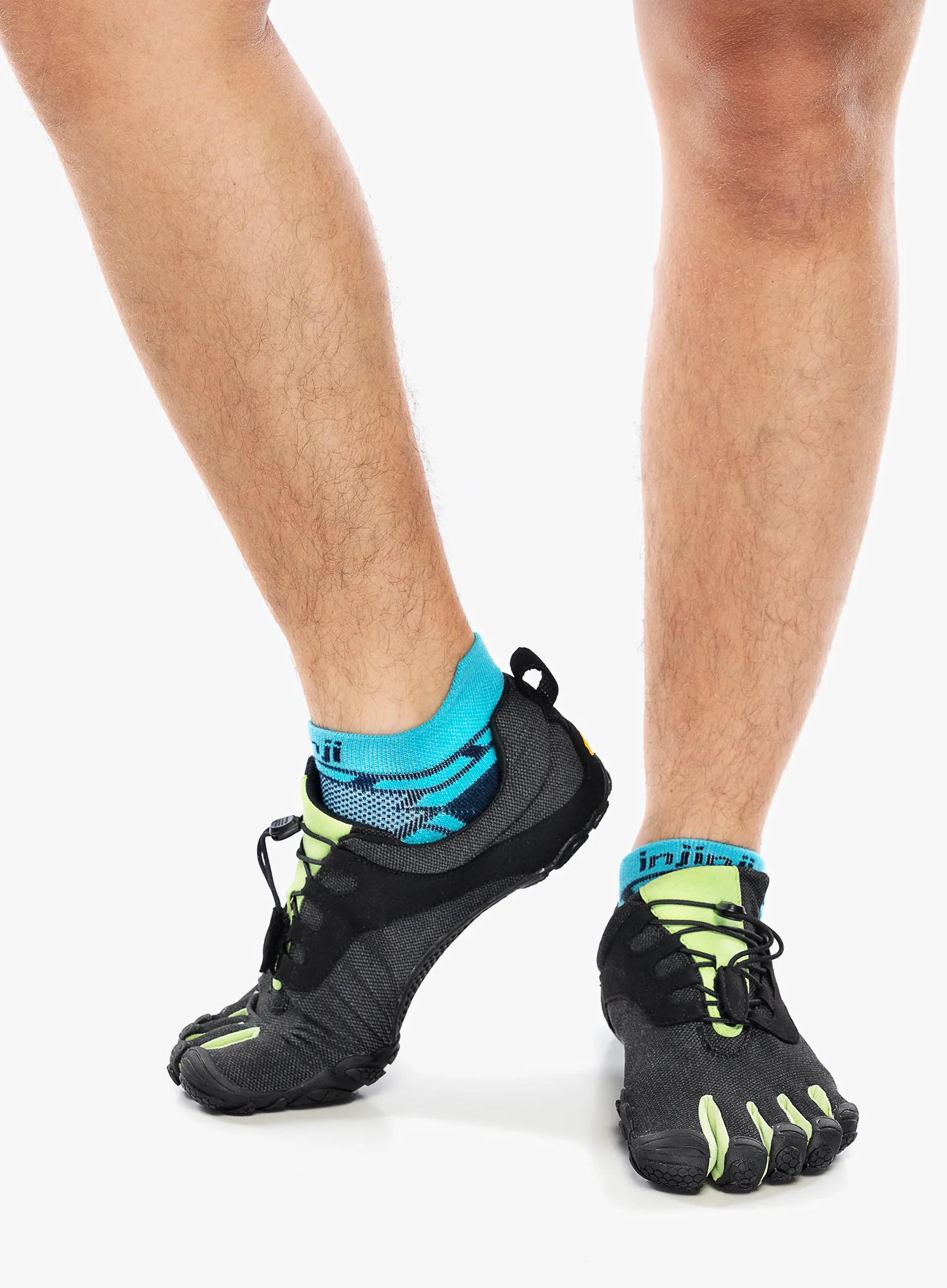 Laufschuhe Herren Vibram Fivefingers V-Run Retro - black/green/black