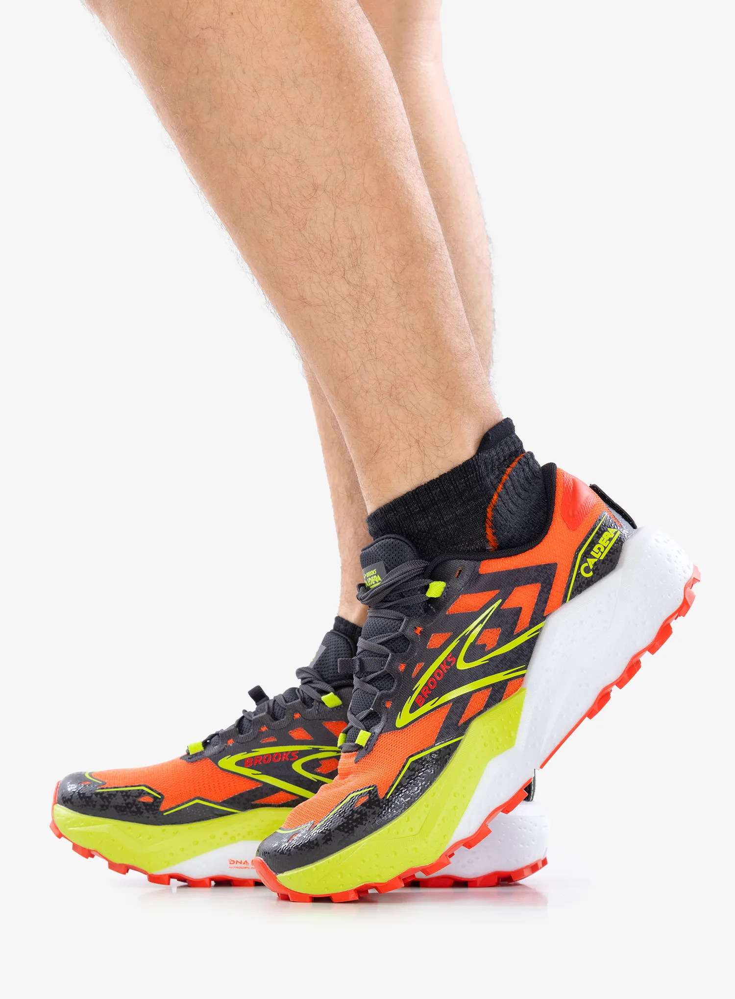 Trailschuhe Brooks Caldera 7 - cherry tomato/phantom/lime