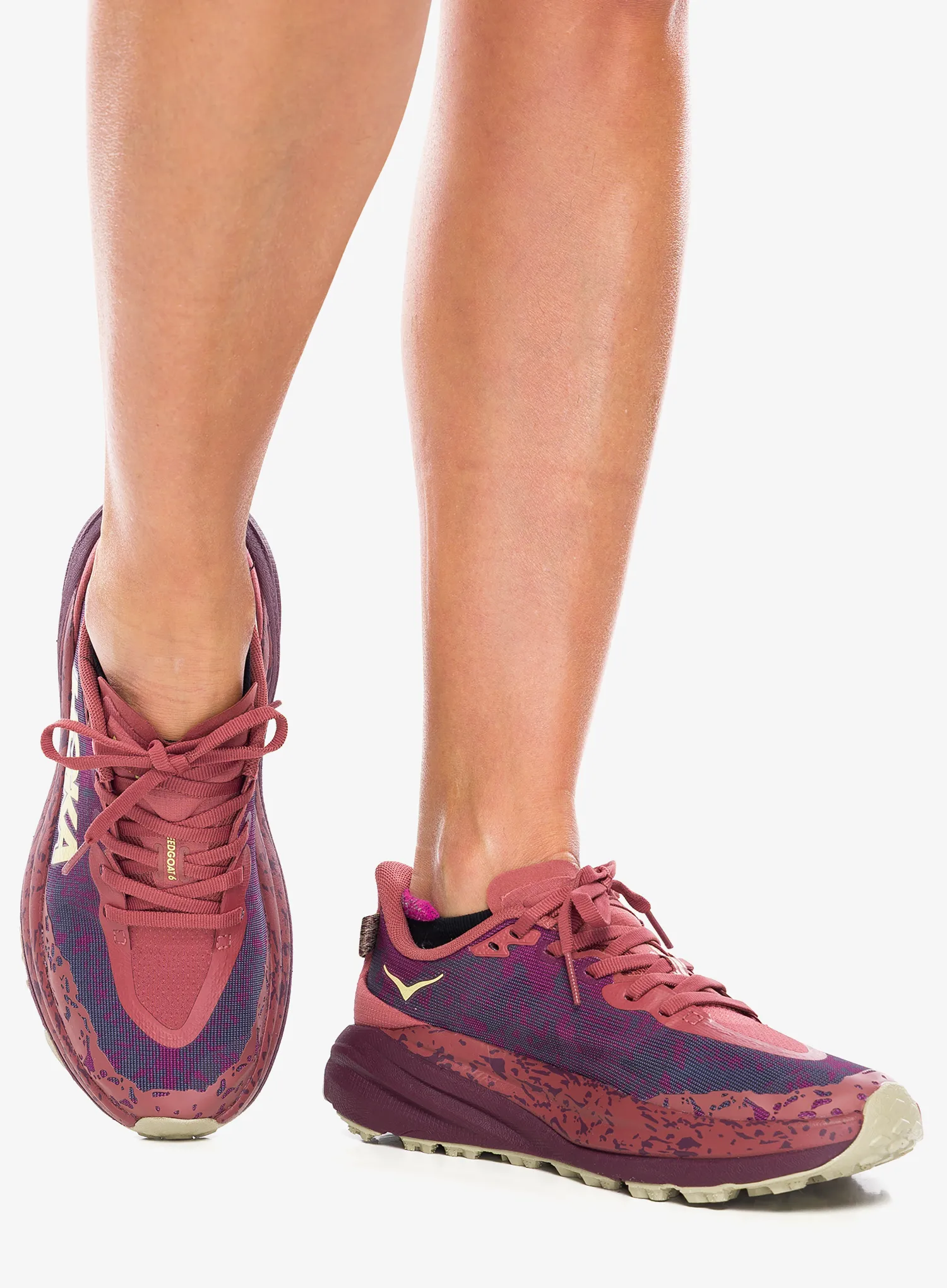 Trailschuhe Damen Hoka Speedgoat 6 - rouge/black cherry