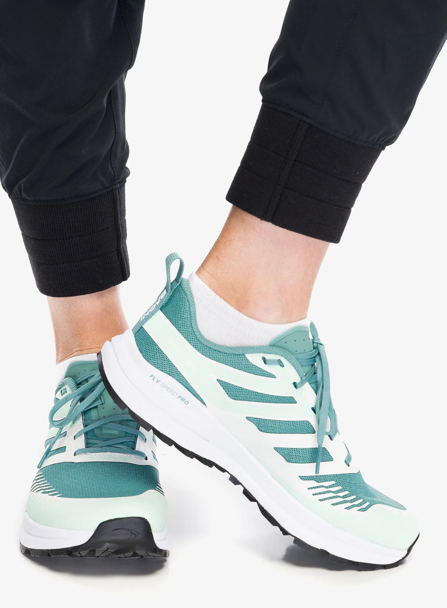 Trailschuhe Damen Inov-8 TrailFly Zero - teal/white