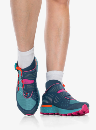 Trailschuhe Damen La Sportiva Cyclon - storm blue/cherry tomato