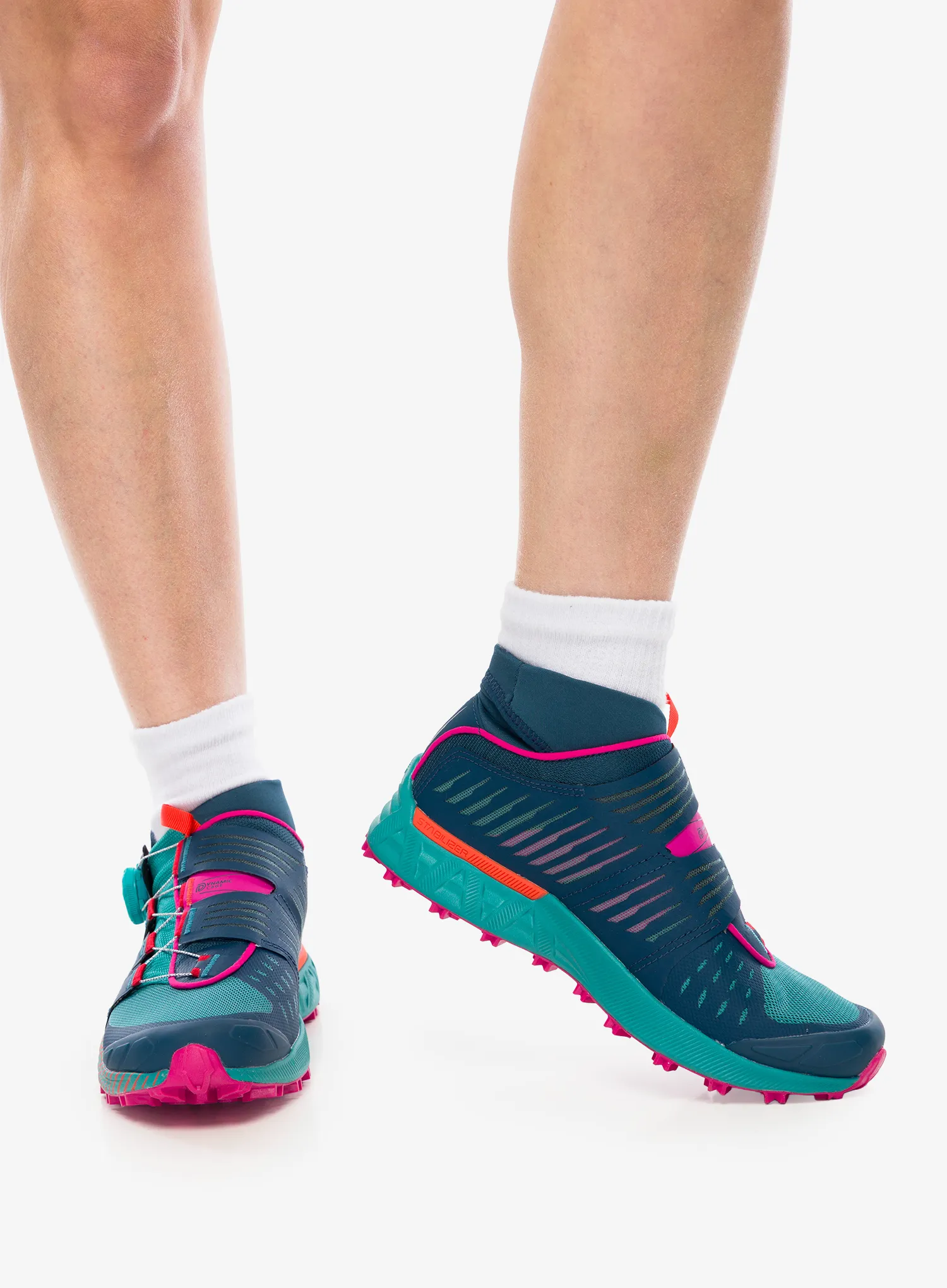 Trailschuhe Damen La Sportiva Cyklon - storm blue/cherry tomato