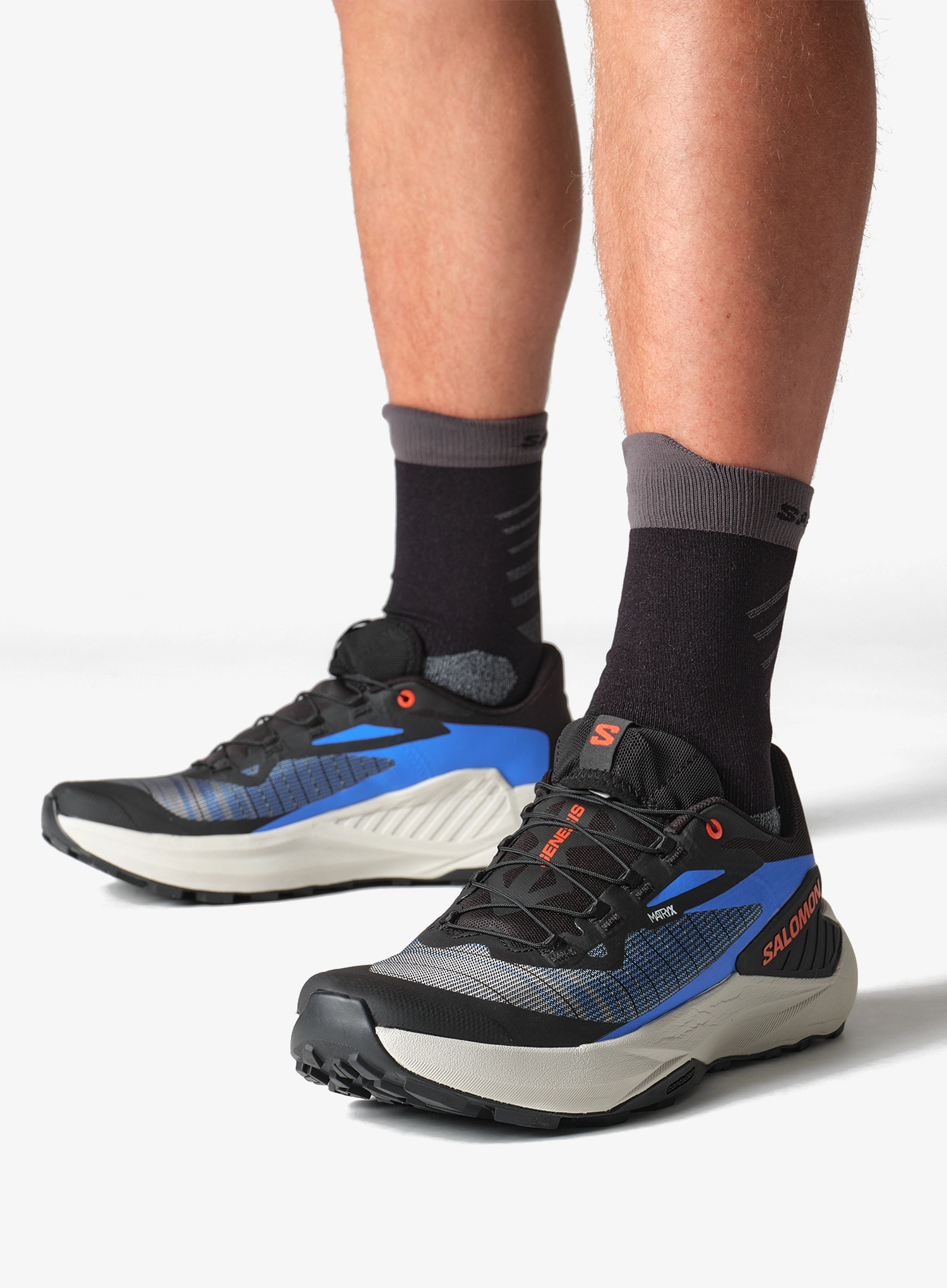 Trailschuhe Salomon Genesis - black/french blue/chert