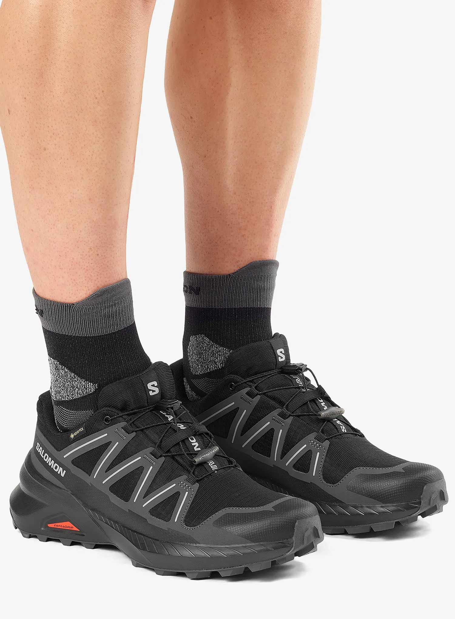 Trailschuhe Salomon Speedcross Peak GTX - black/black/asphalt