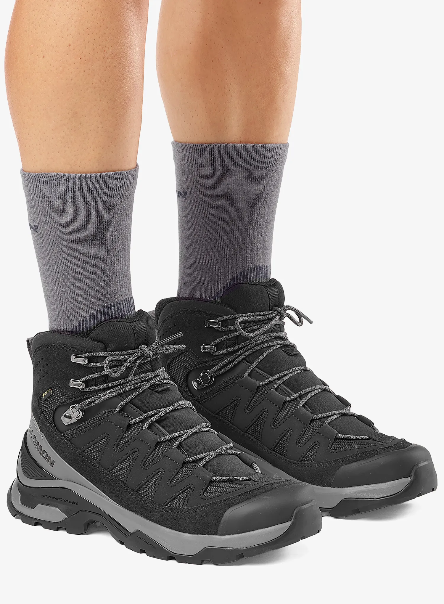 Trekkingschuhe Salomon Quest Echo GTX - black/castlerock/black