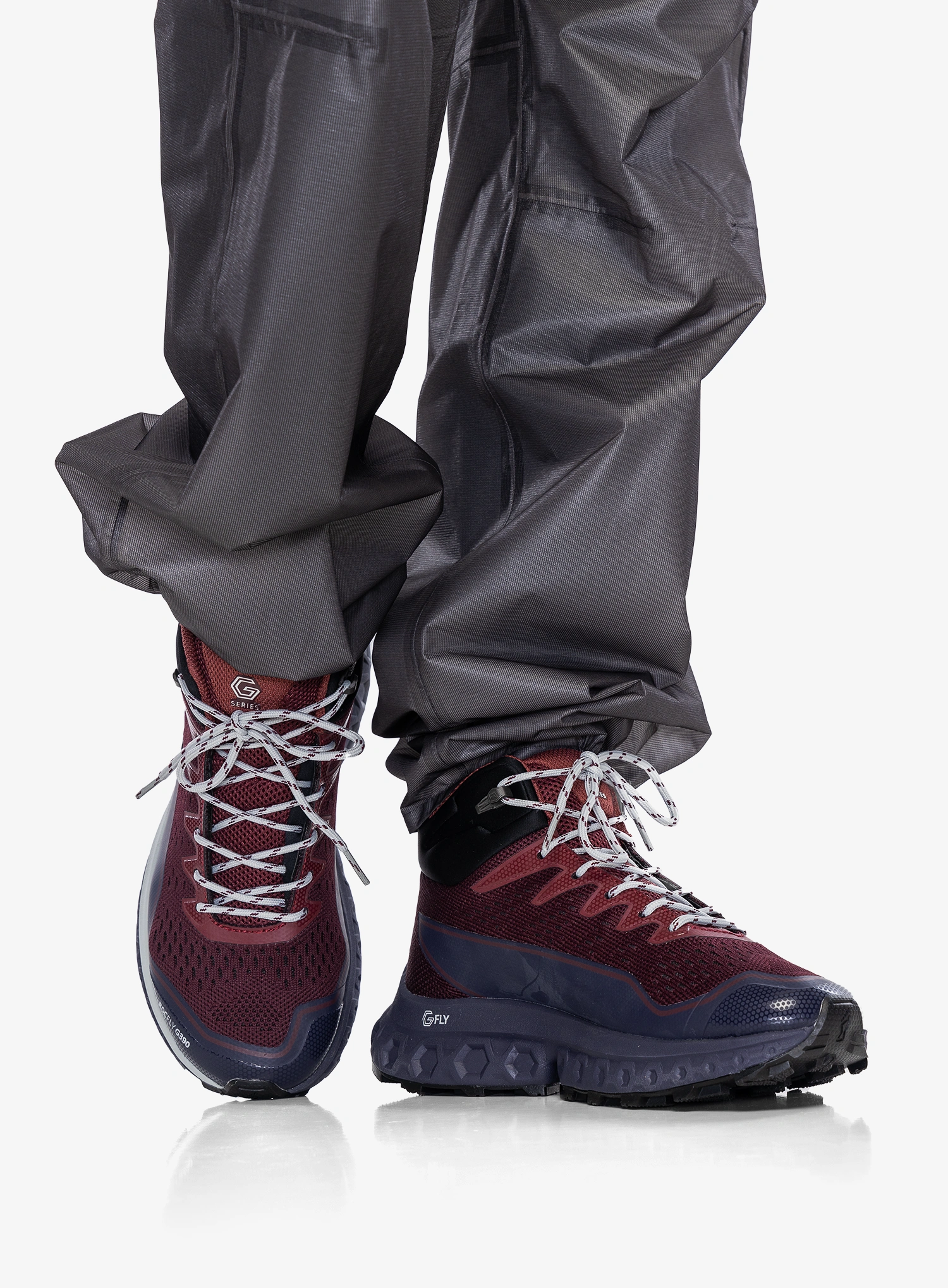 Wanderschuhe Damen Inov-8 RocFly G 390 - burgundy/black